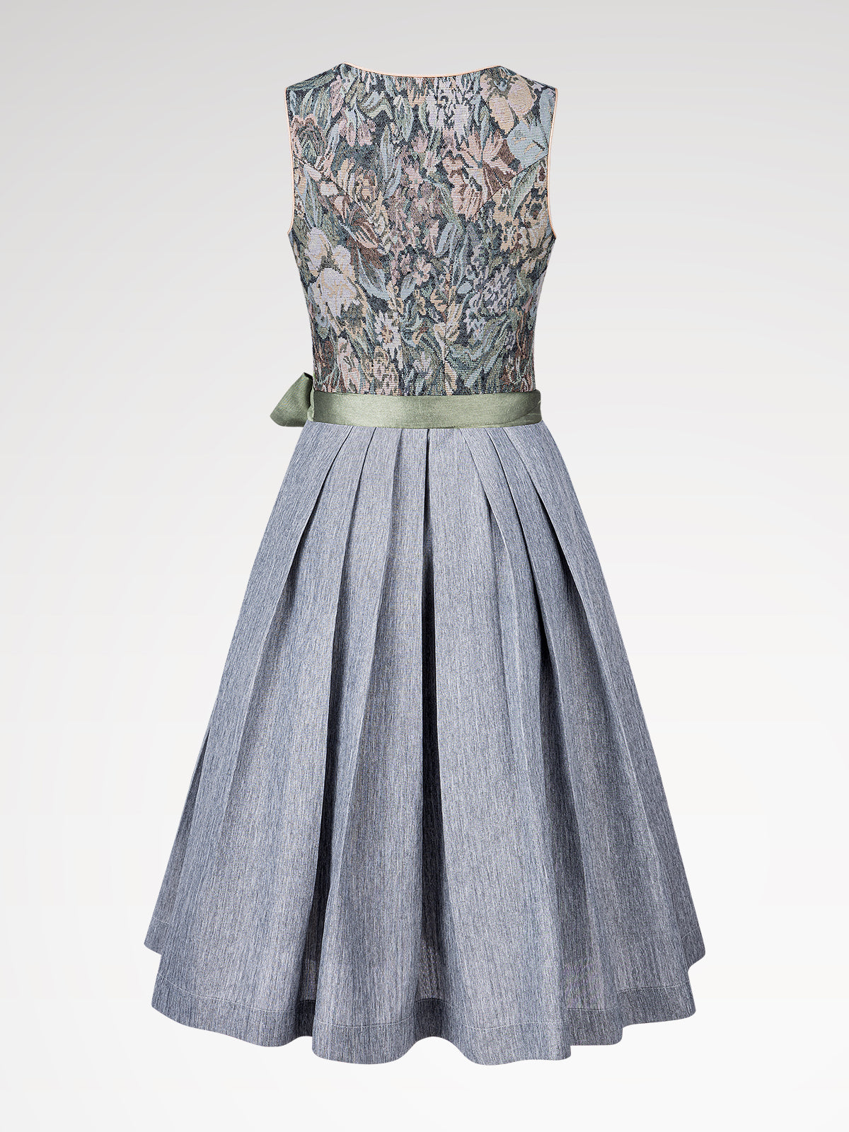 Ladies Green Heart cutout of floral pattern dirndl