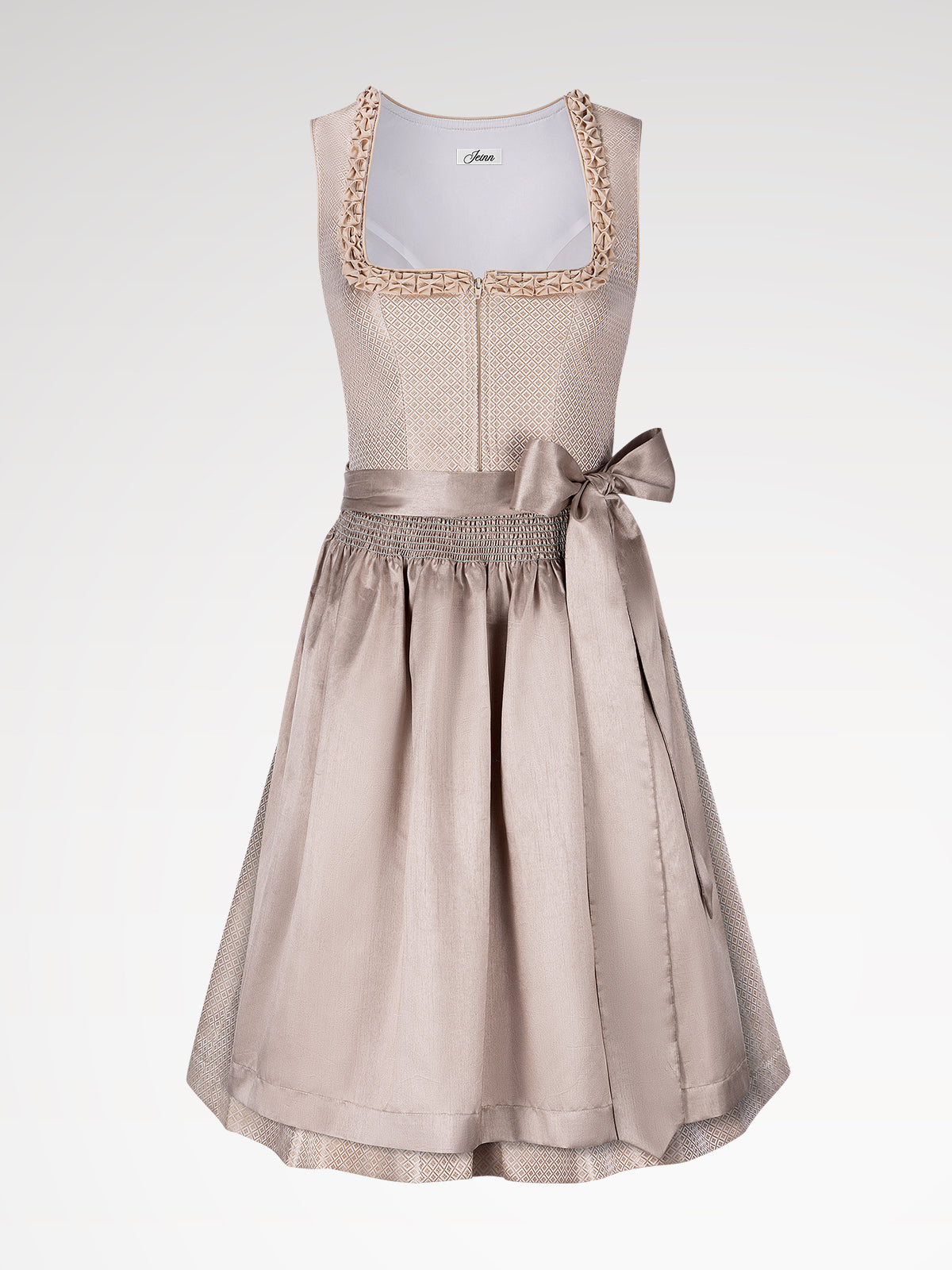 Ladies beige straight section dirndl