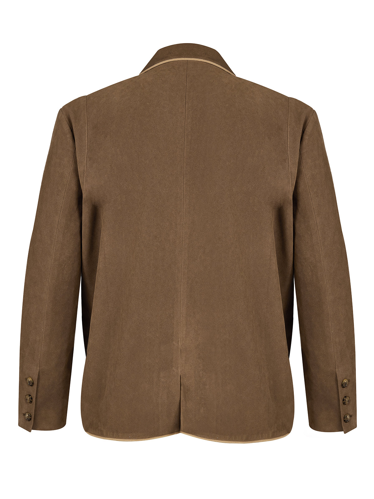 Yellow, flat reverse collar janker