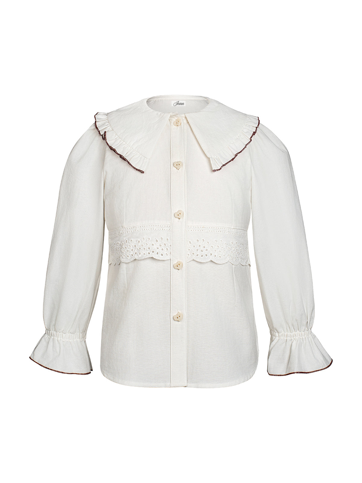Children white reverse collar dirndlblous