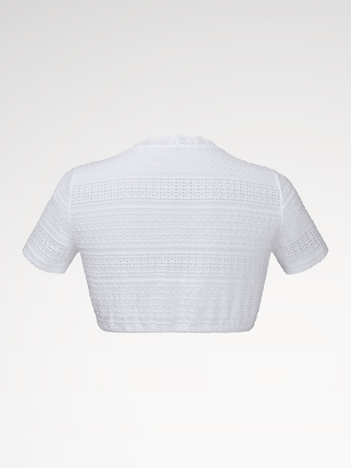 Women's short sleeve rounded white dirndl blouses