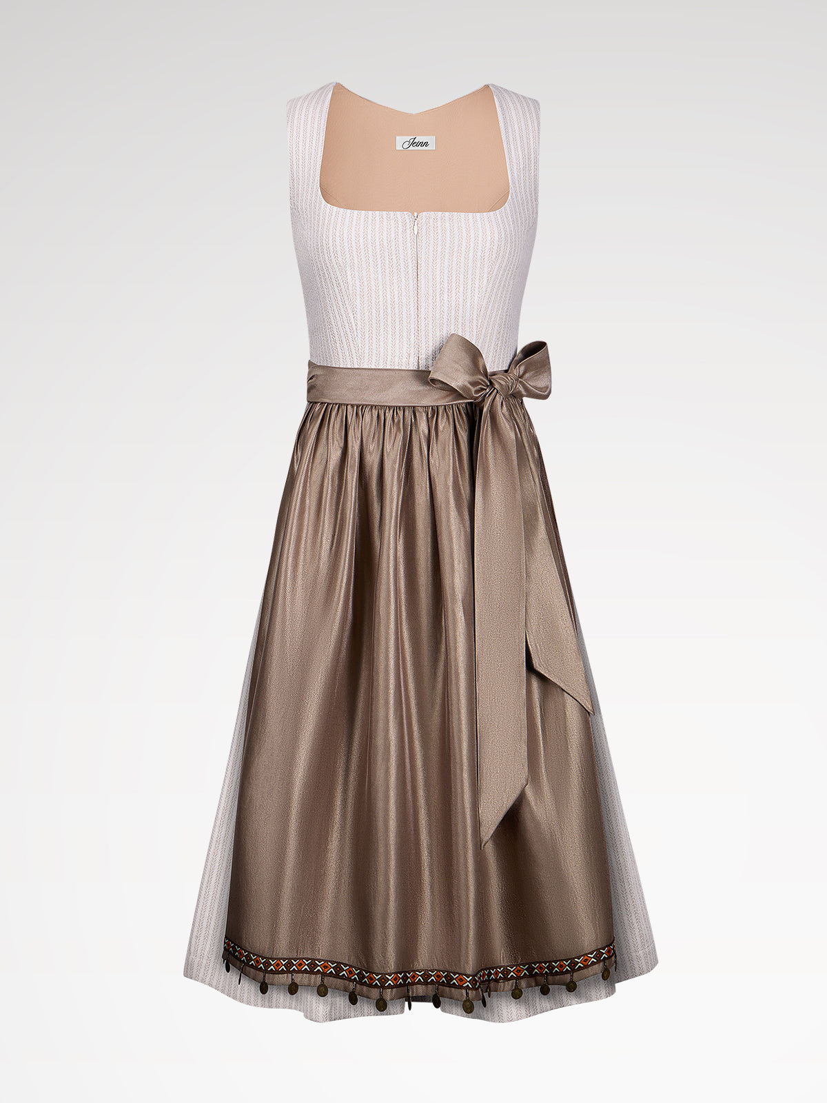 Ladies beige straight section dirndl