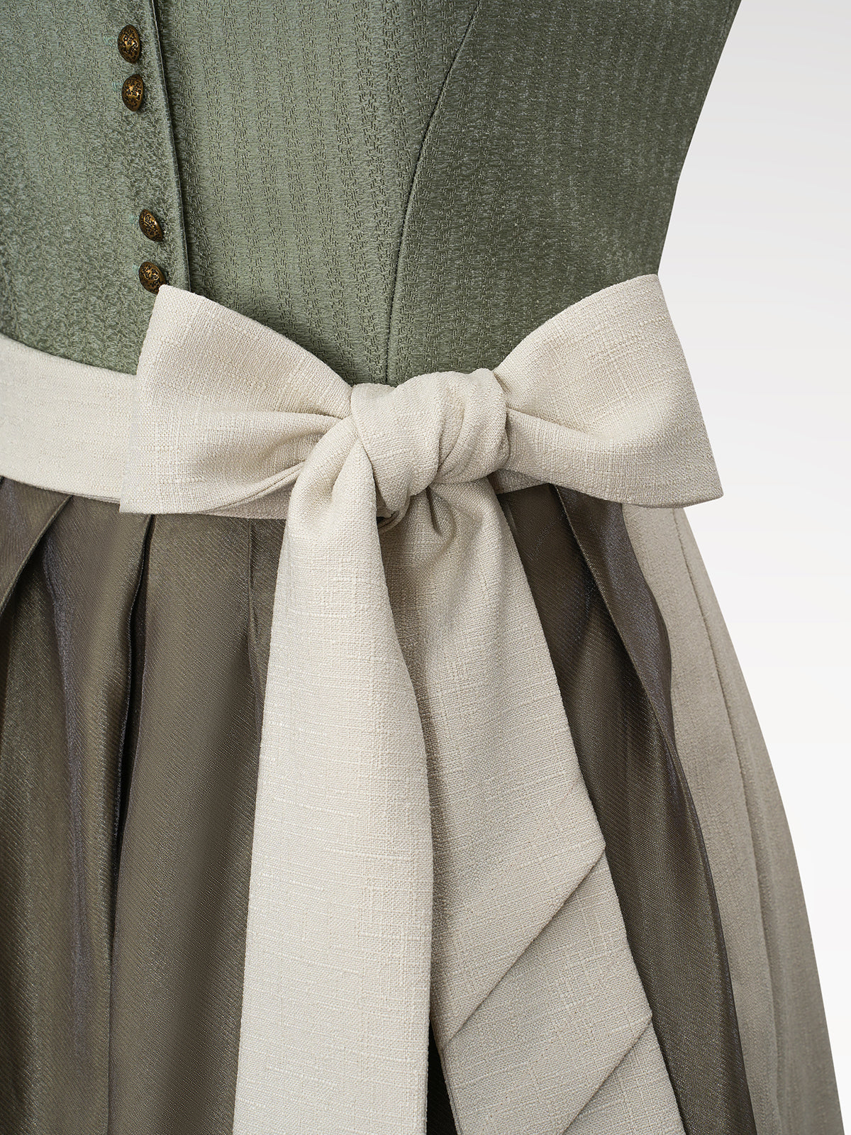 Ladies green button dirndl