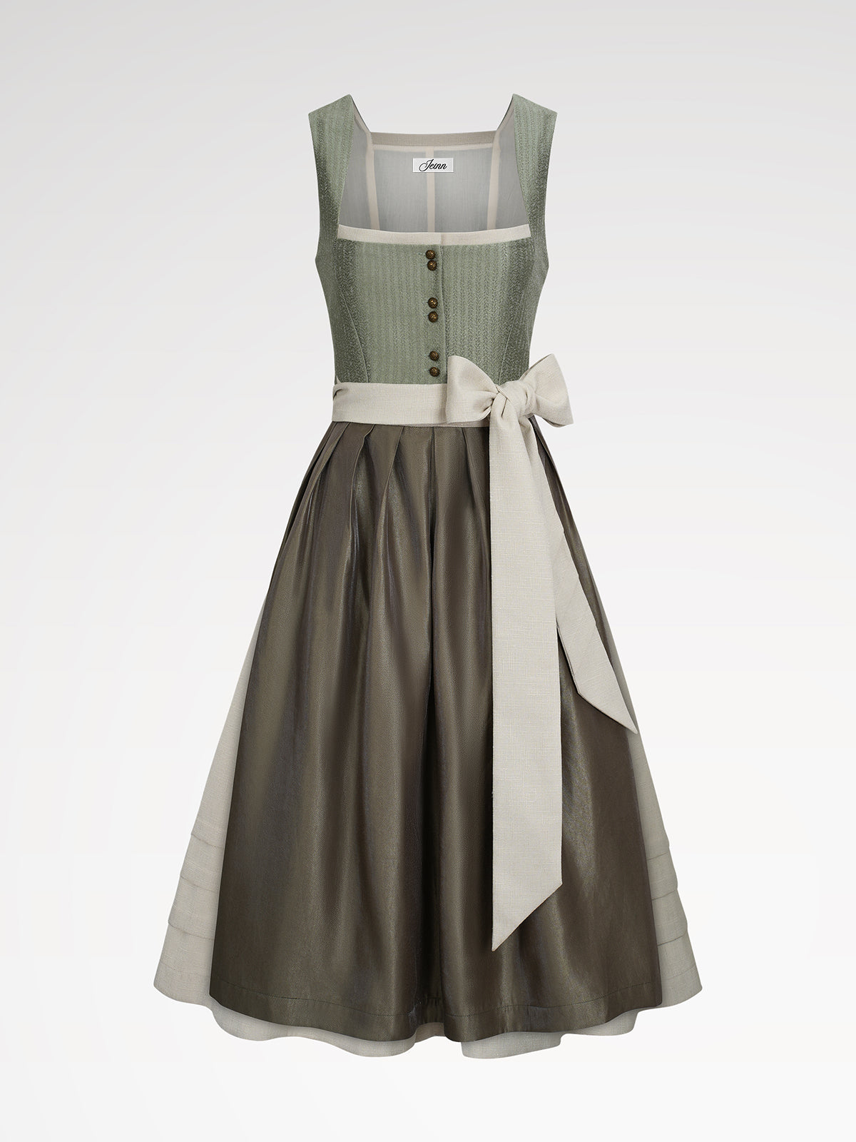 Ladies green button dirndl