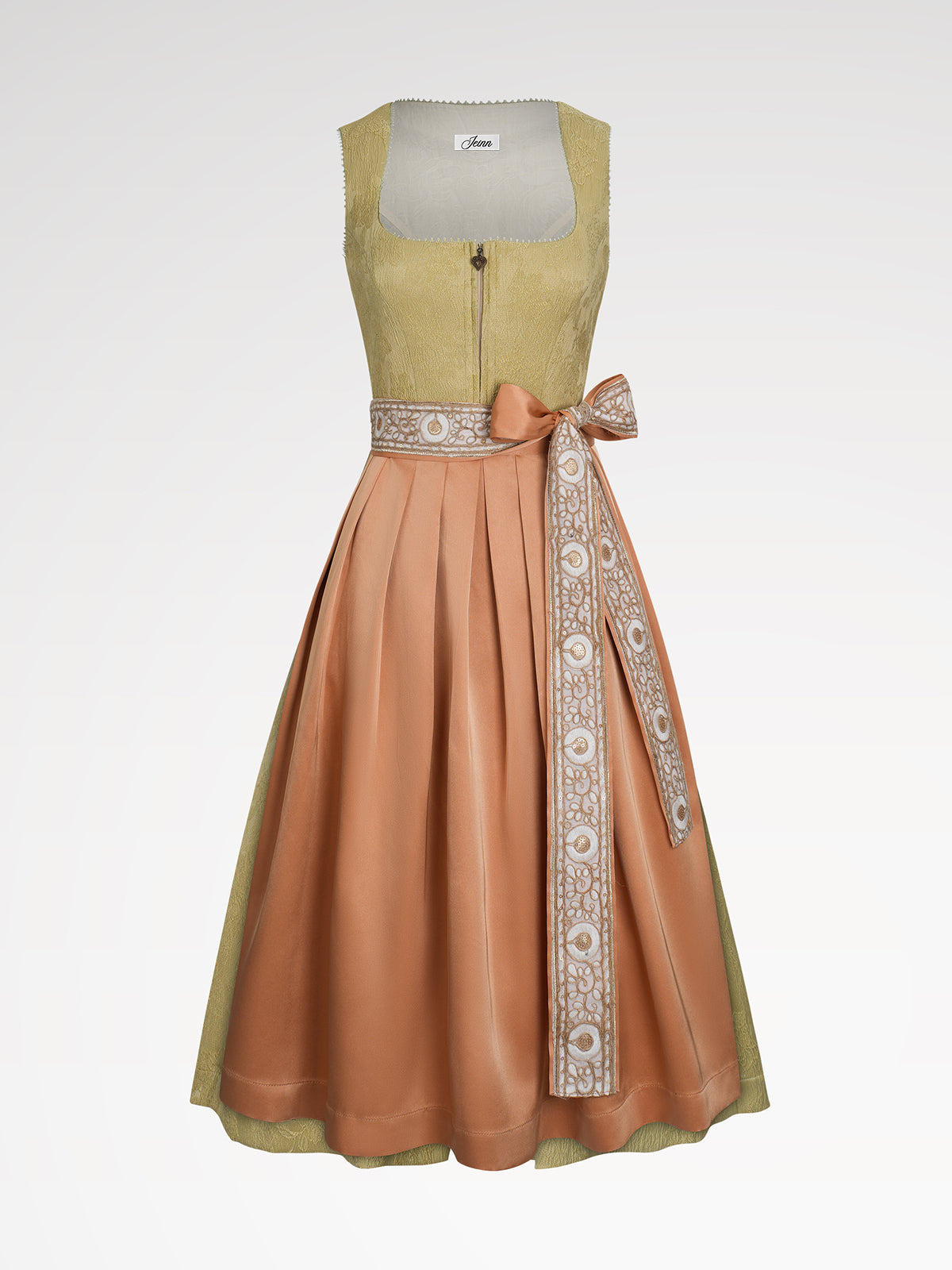 Ladies yellow buttons dirndl