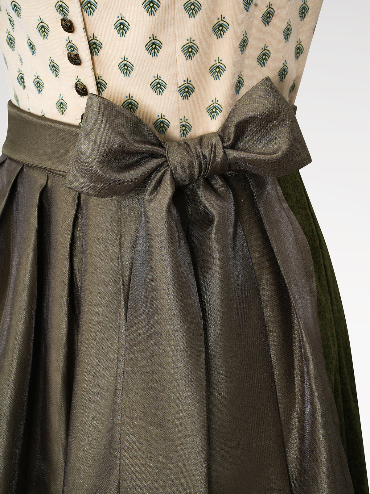 Ladies yellow buttons dirndl