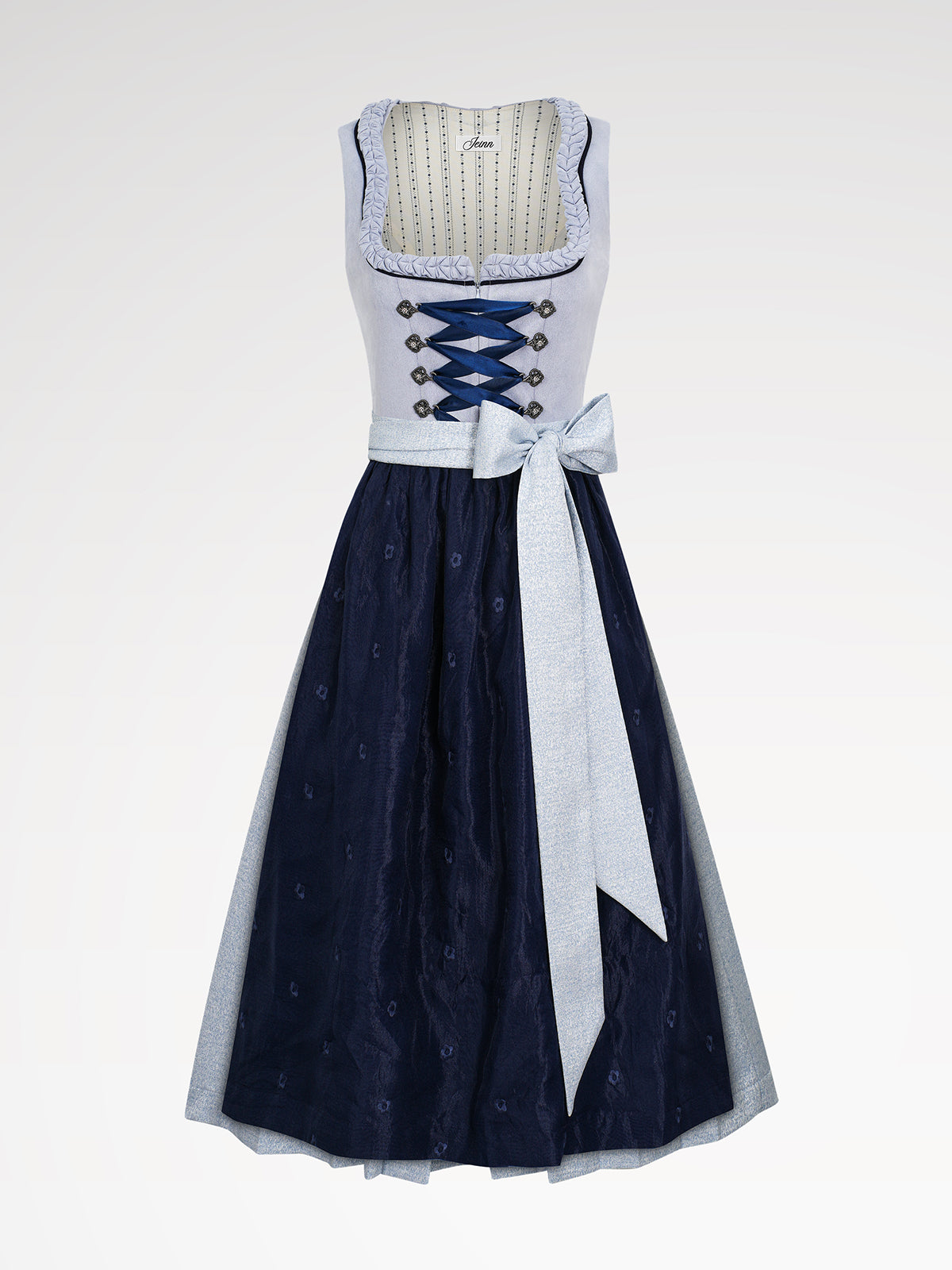 Women blue hook closure dirndl