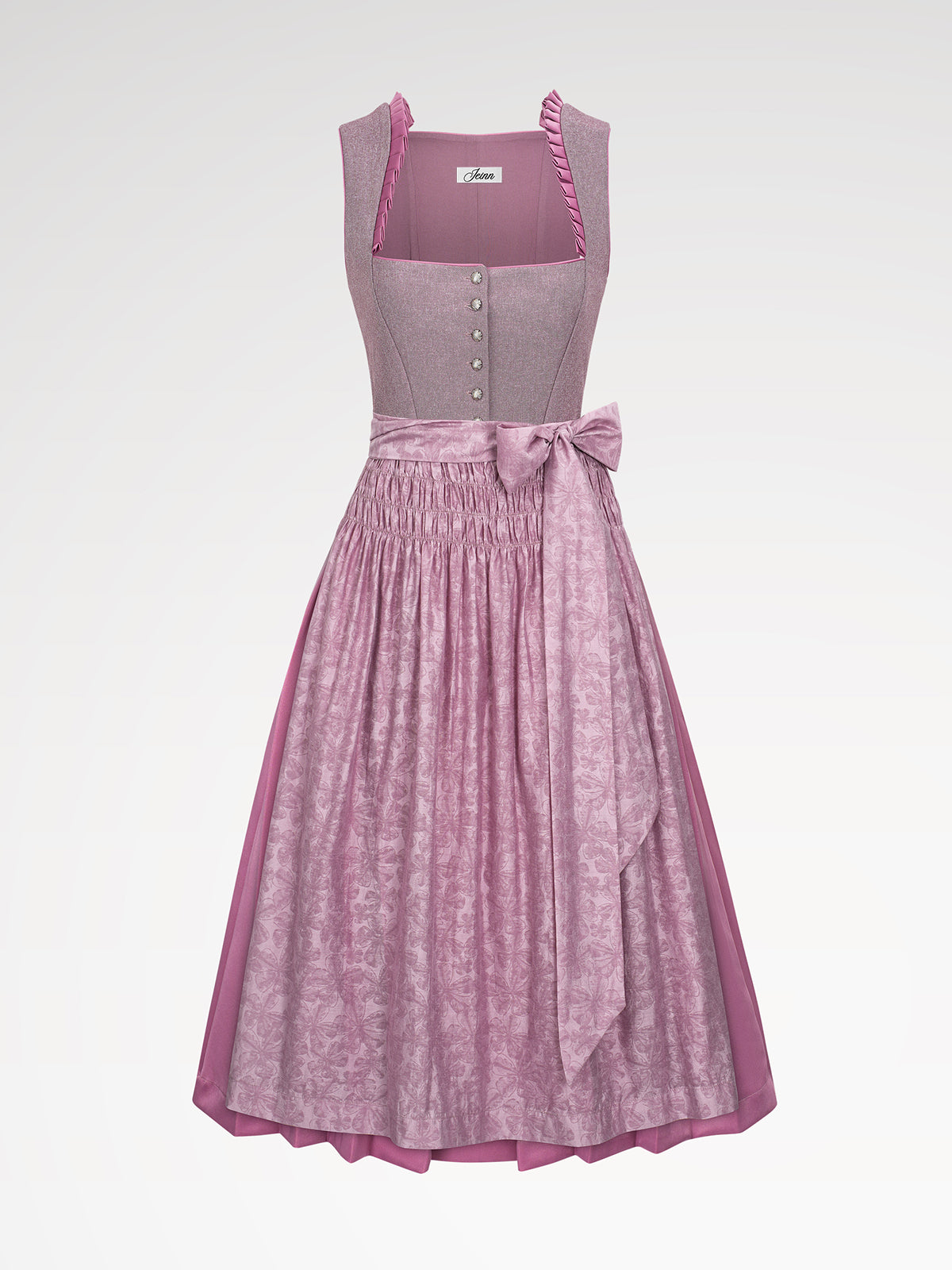 Women's purple button dirndl