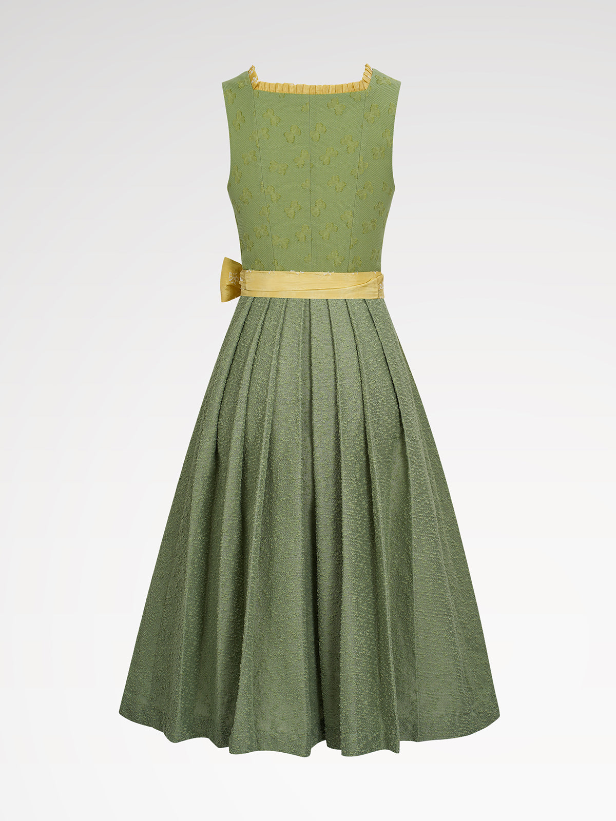 Women's green zipper at the front dirndl