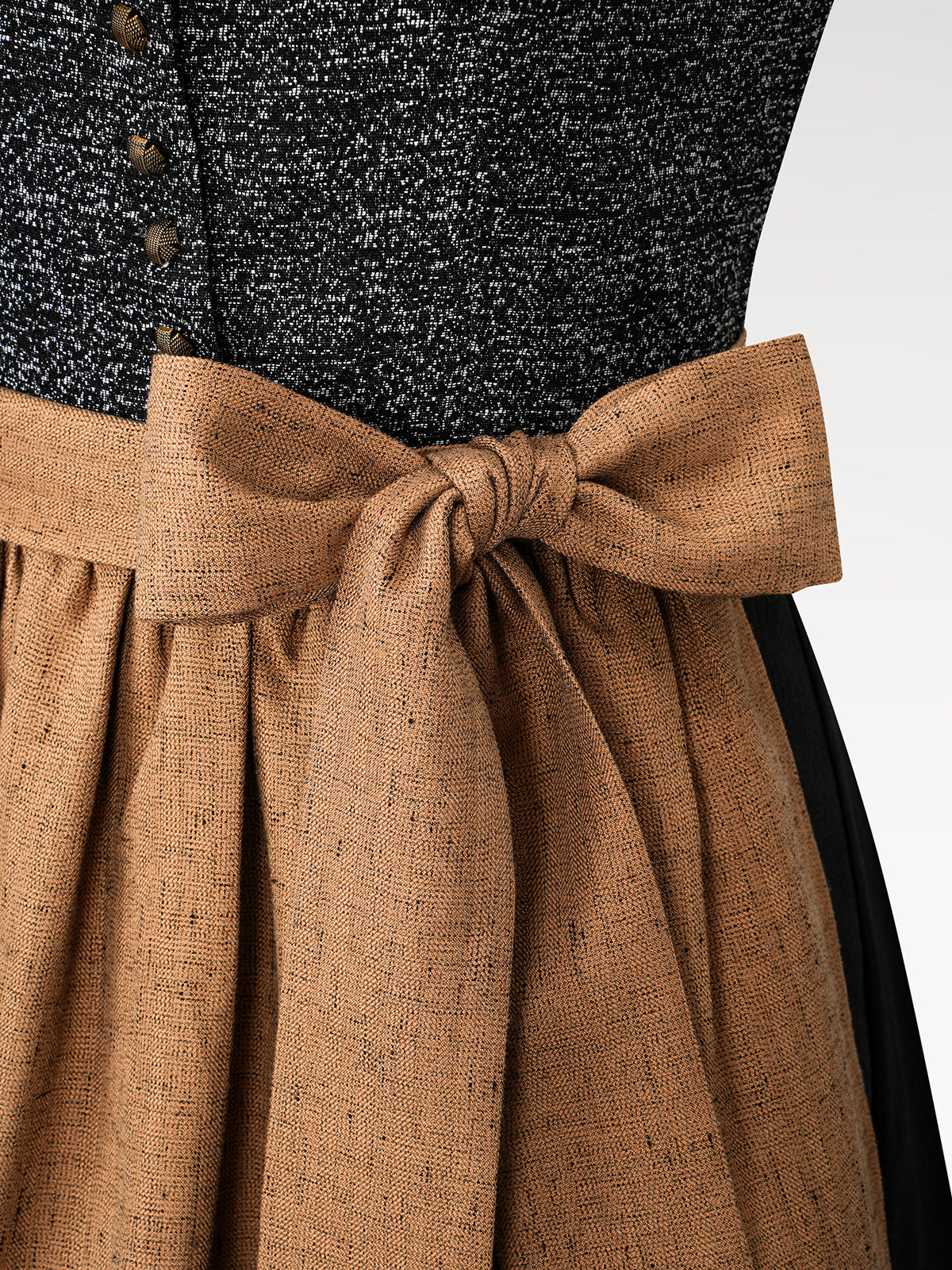 Dames zwarte rits aan de voorkant Dirndl