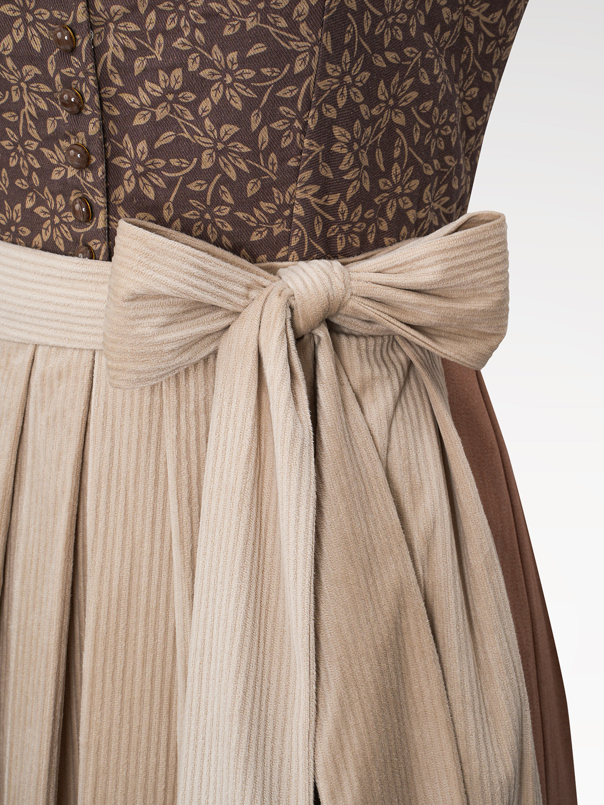 Ladies brown button dirndl