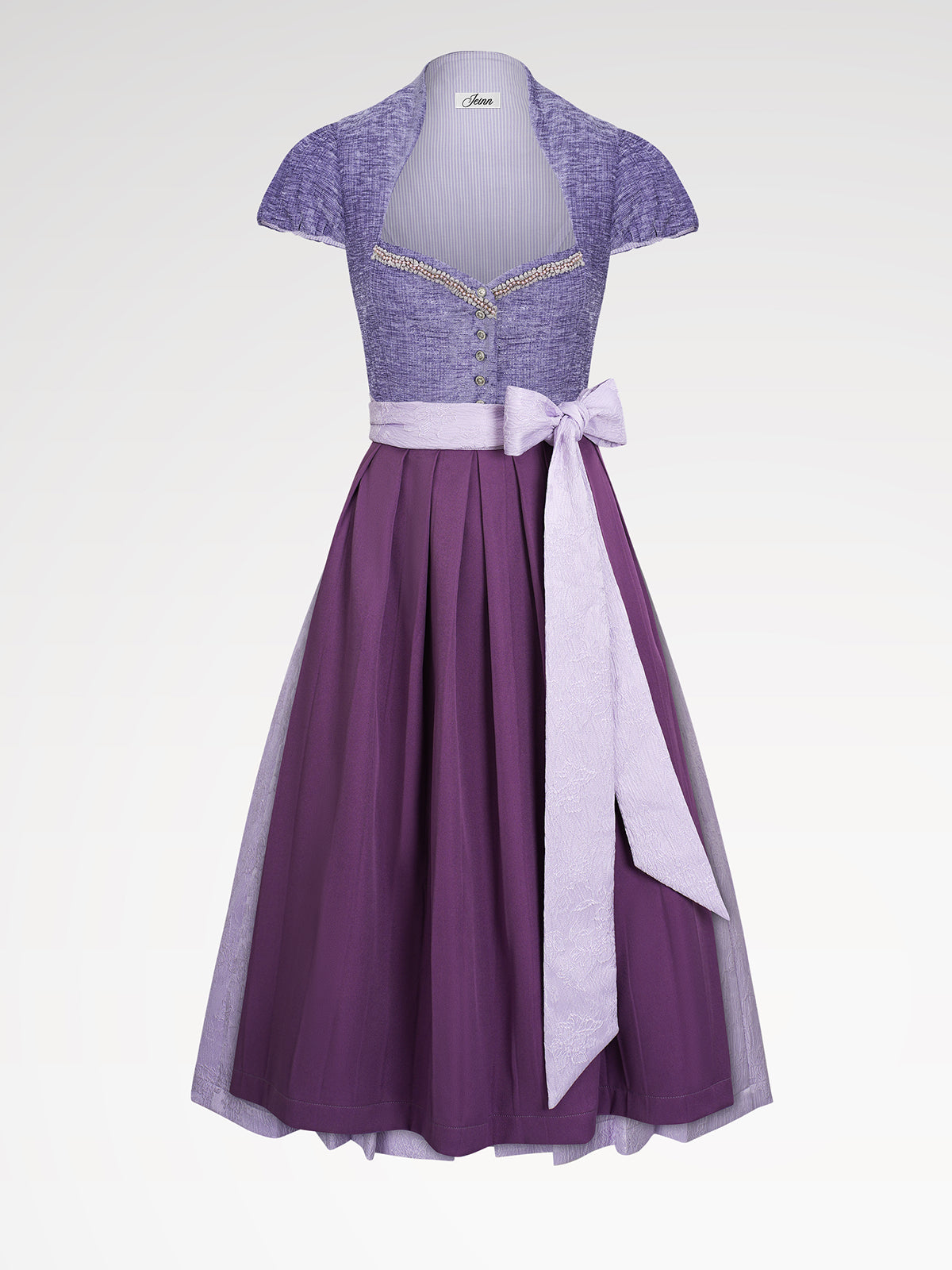Women's purple button dirndl