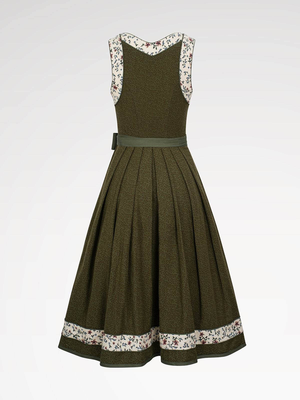 Women's green zipper at the front dirndl