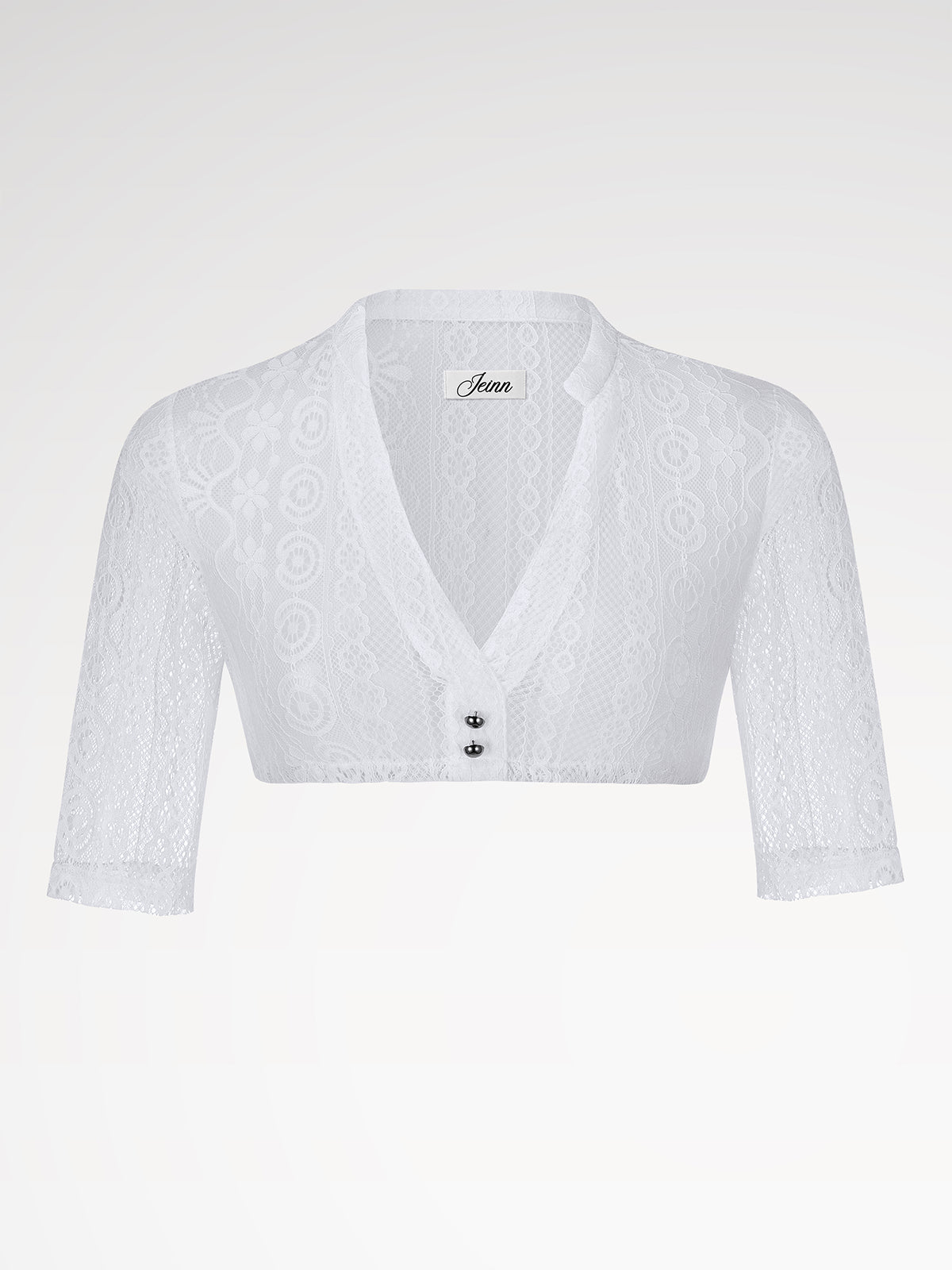 Women's Halklm V-neck white Dirndlblous