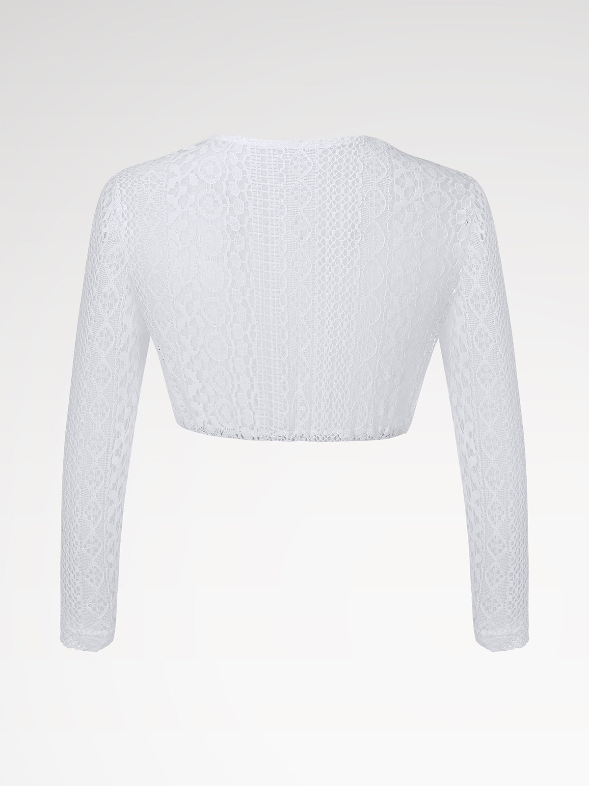 Women's long-sleeved V-neck white dirndlblous