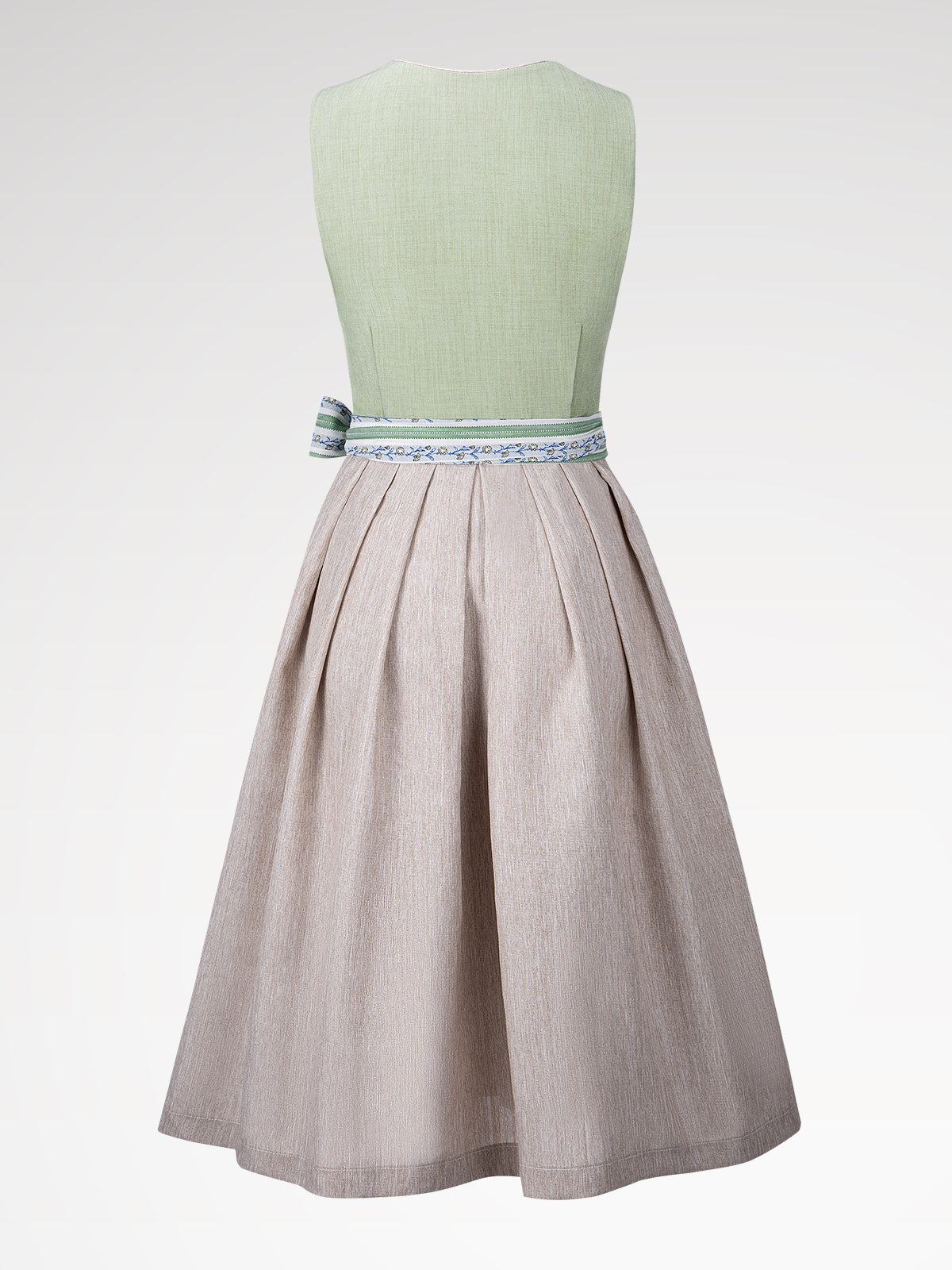 Ladies Green Green Exclusion Floral Pattern Dirndl