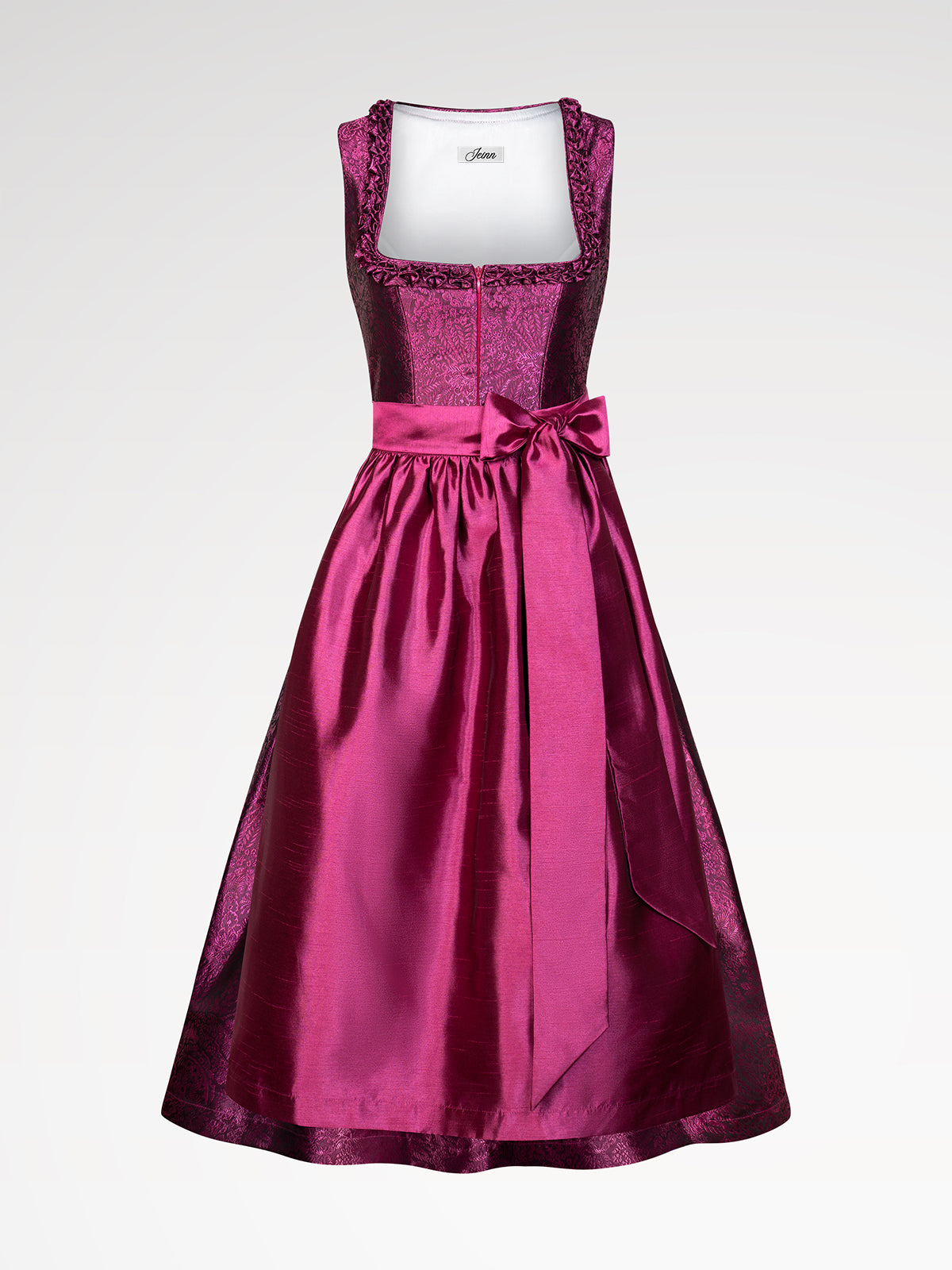 Women's pink zipper at the front dirndl