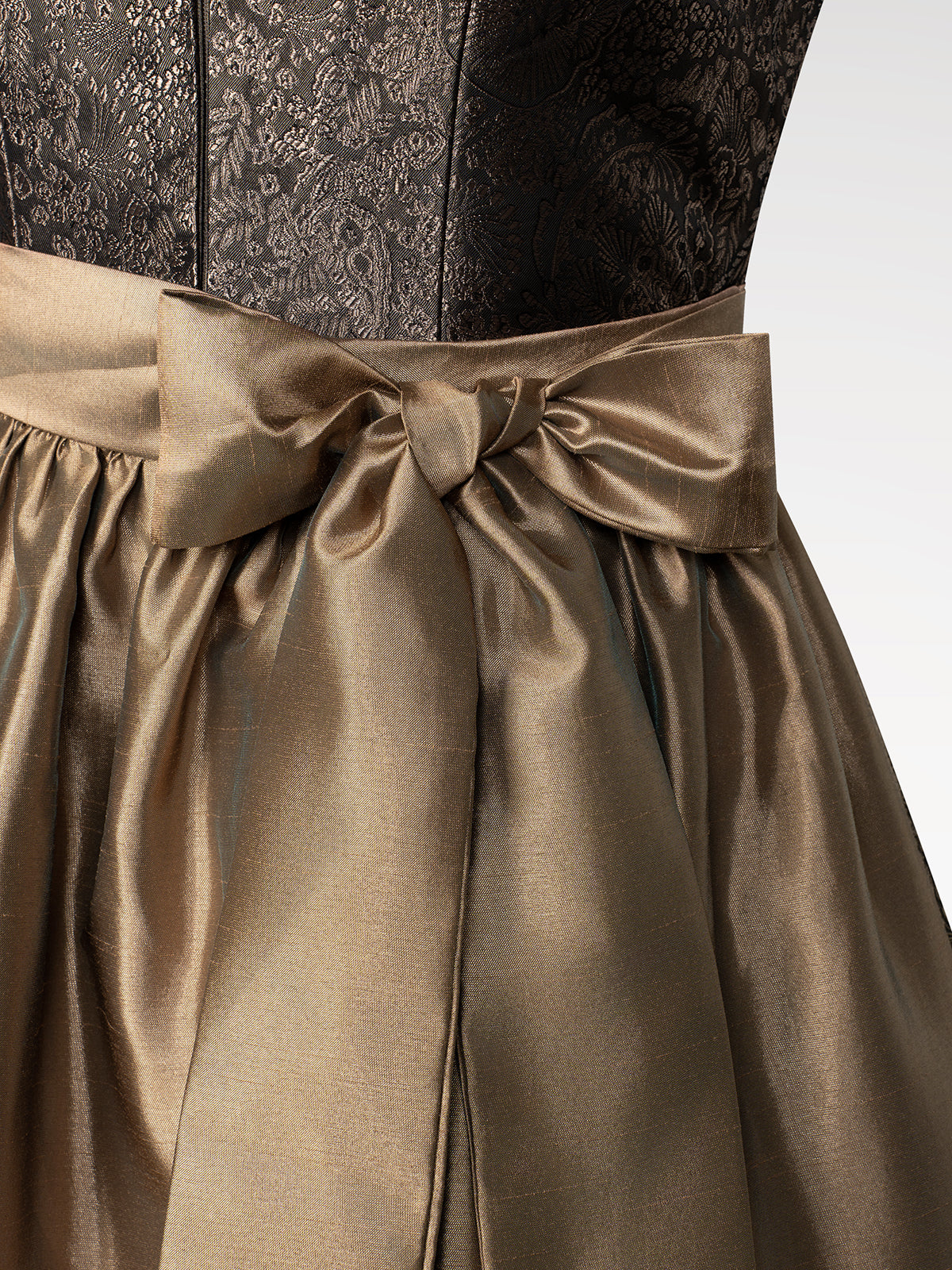 Women's brown zipper at the front dirndl