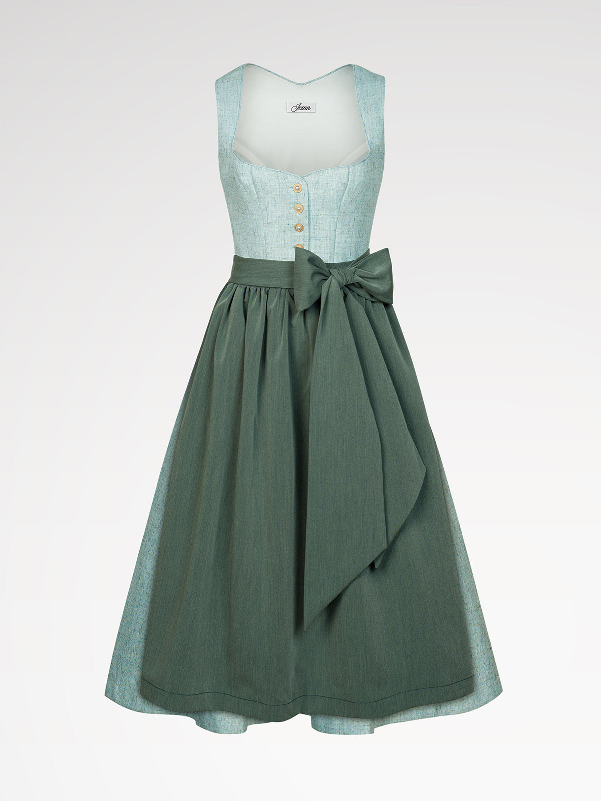 Ladies green button dirndl