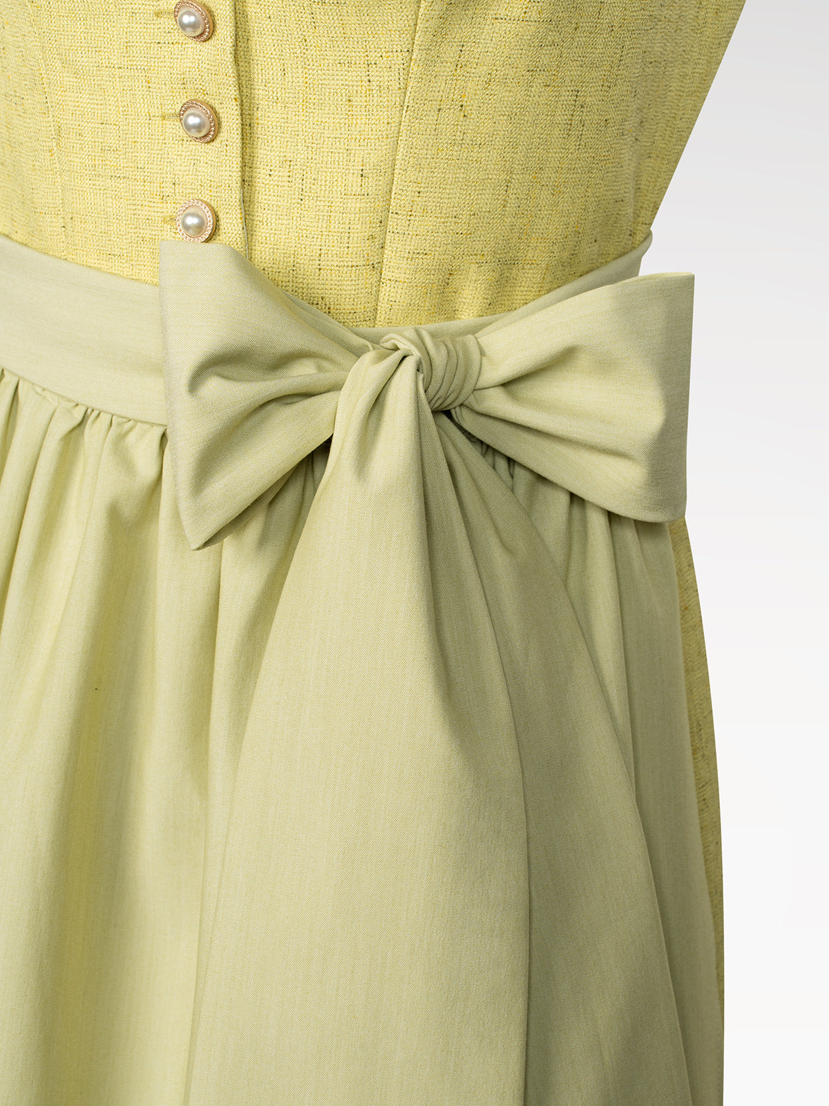 Ladies yellow buttons dirndl