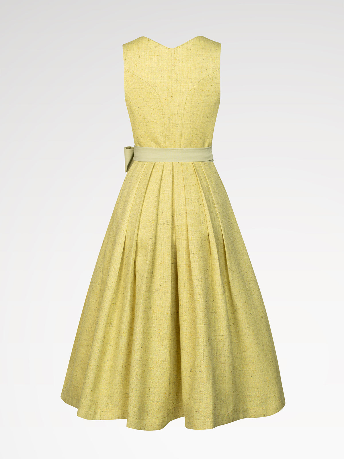 Ladies yellow buttons dirndl