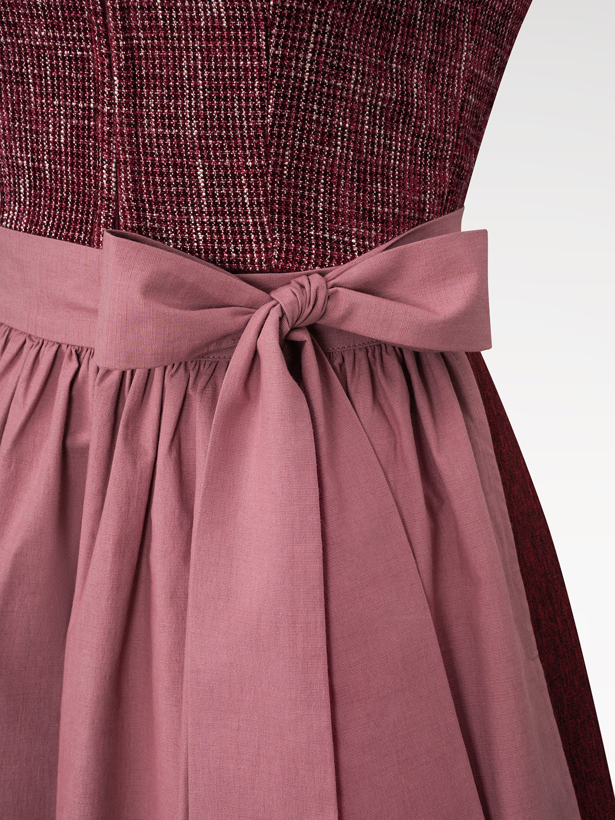 Women's red zipper at the front dirndl