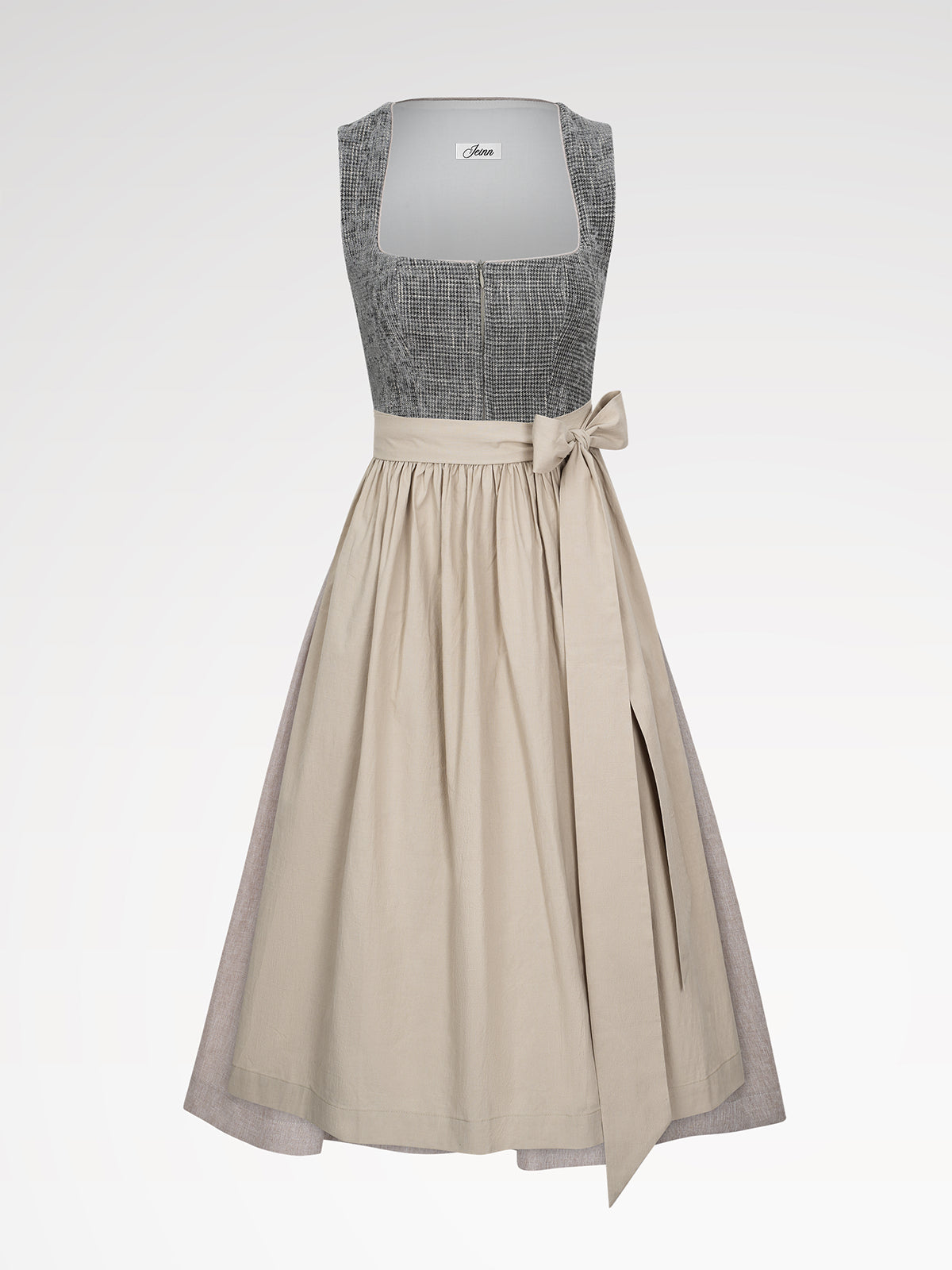 Damen Grün Reißverschluss Vorne Dirndl
