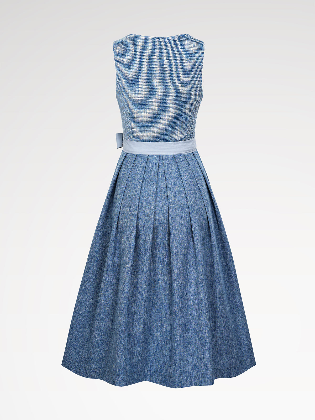 Kvinder blå lynlås på front dirndl