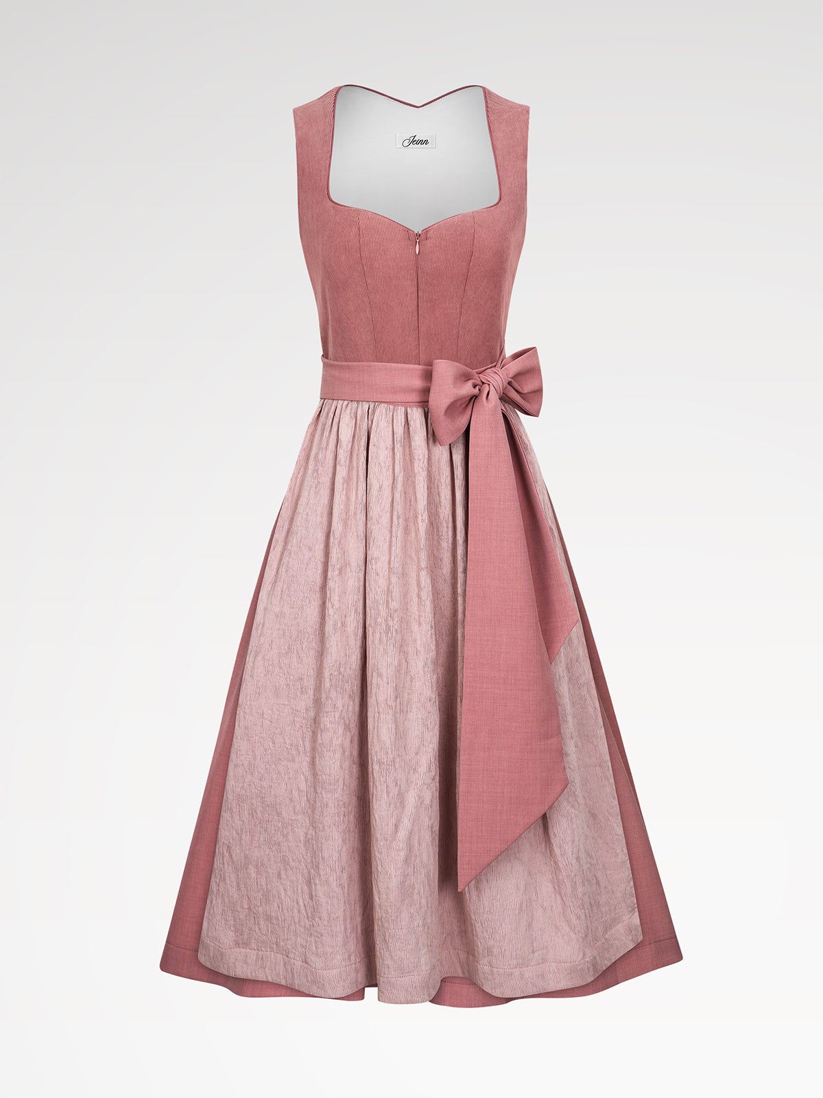 Women's pink zipper at the front dirndl