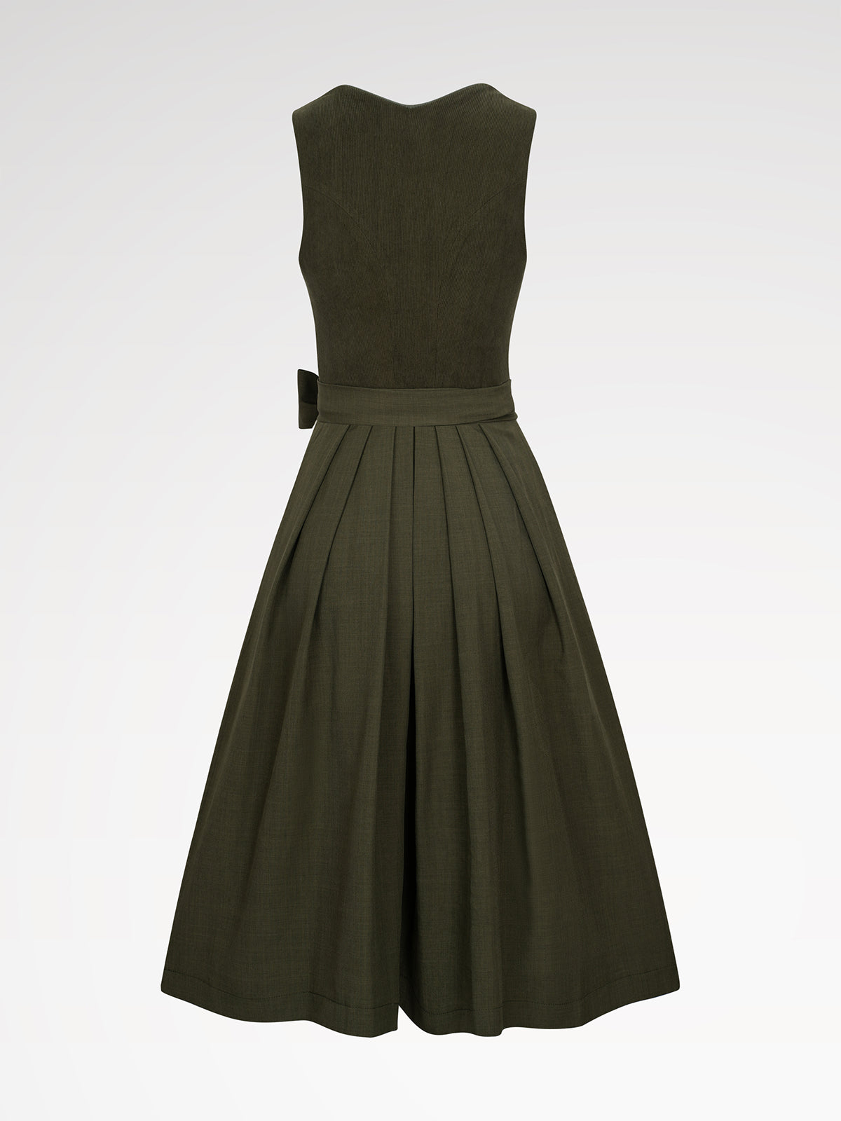 Women's green zipper at the front dirndl