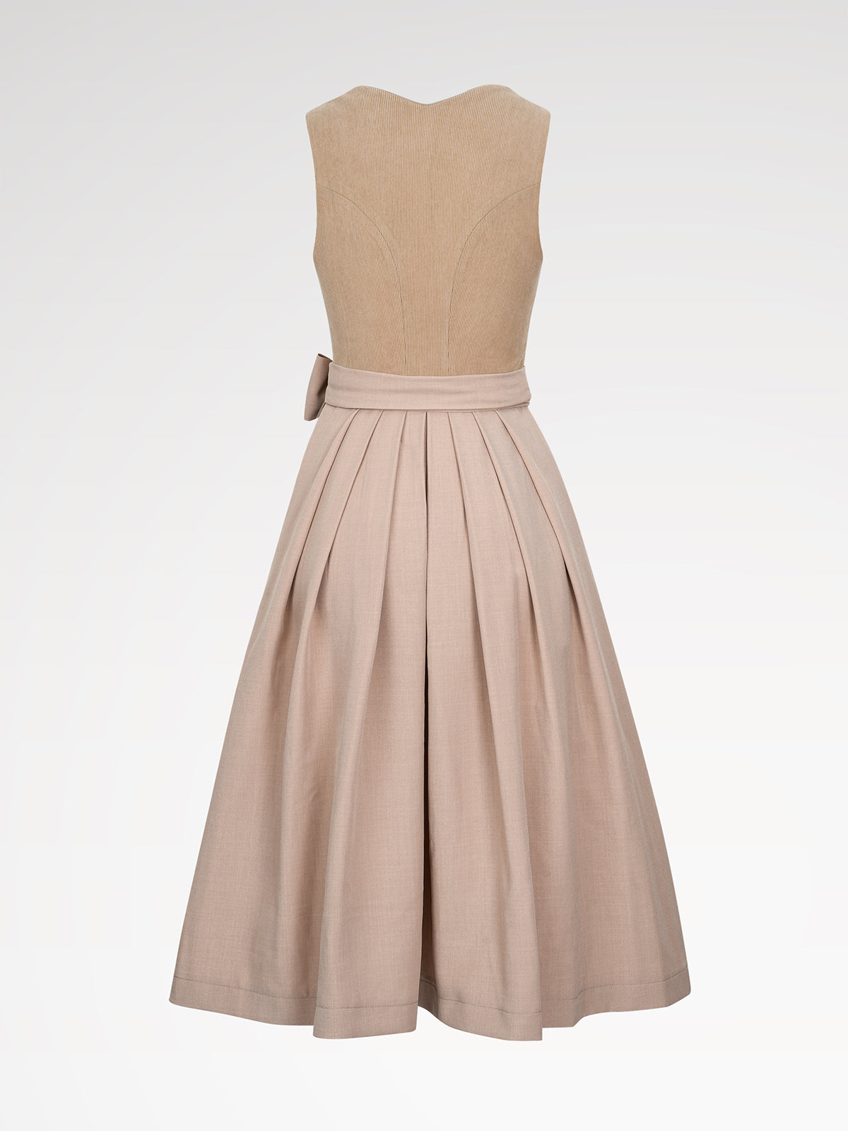 Women's brown zipper at the front dirndl