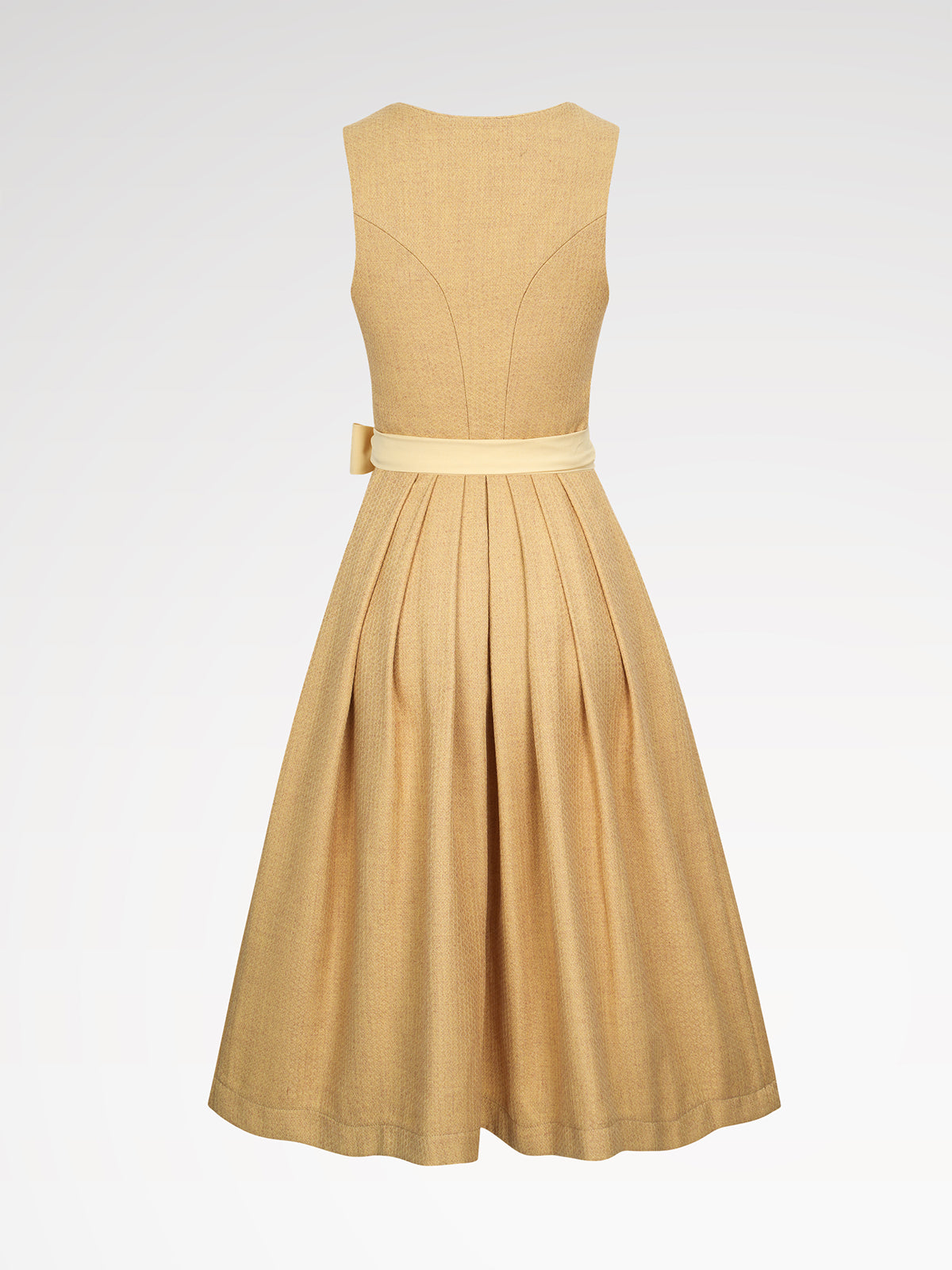 Ladies yellow zipper in the front monochrome dirndl