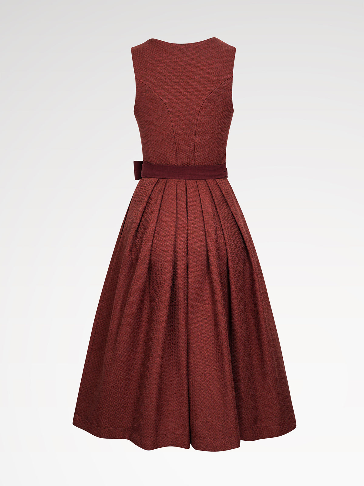 Women's red zipper in the front monochrome dirndl
