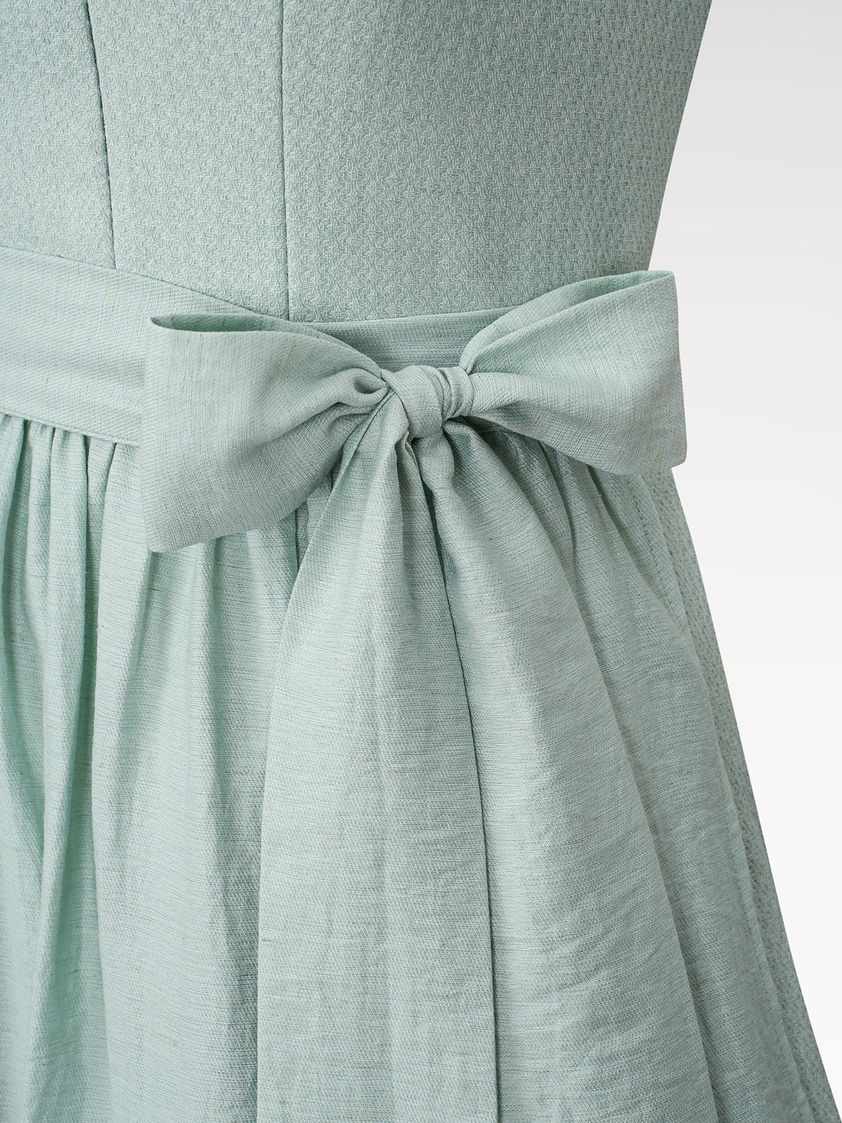 Women's green zipper in the front monochrome dirndl