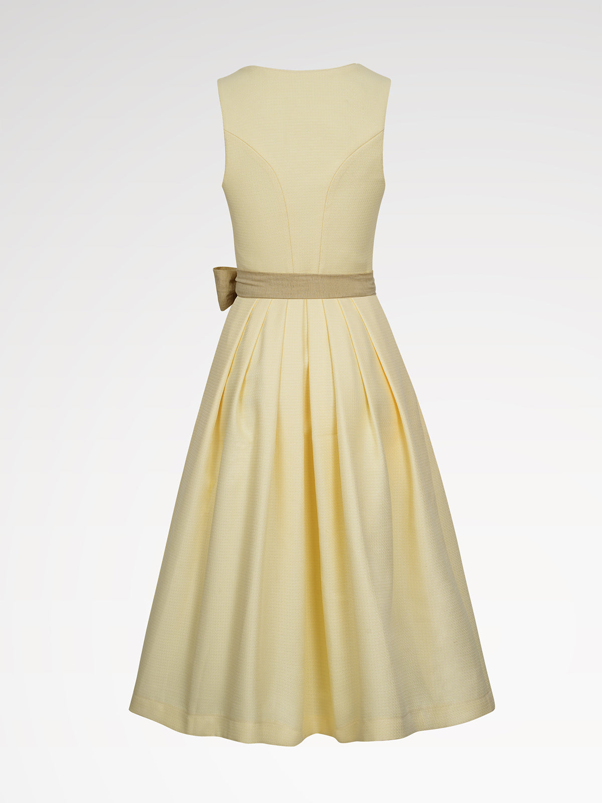 Ladies yellow zipper in the front monochrome dirndl