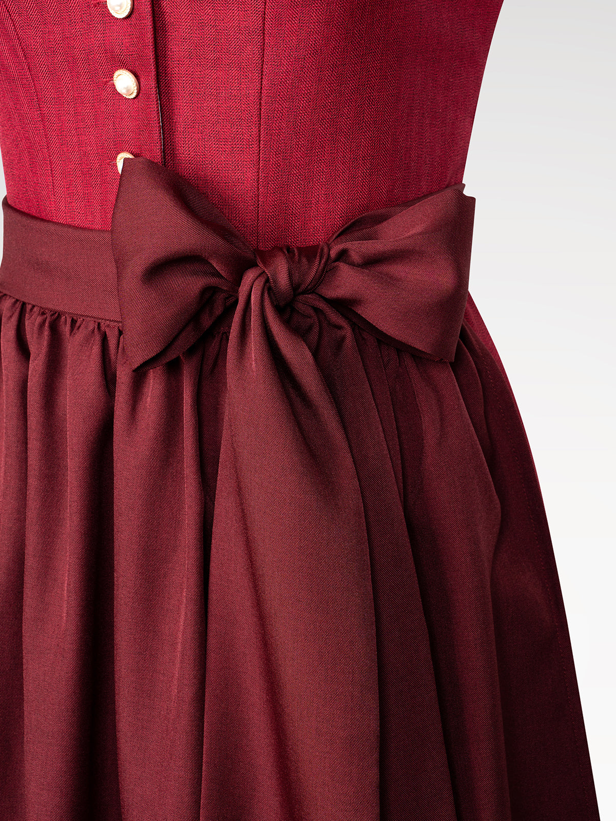 Ladies red button dirndl