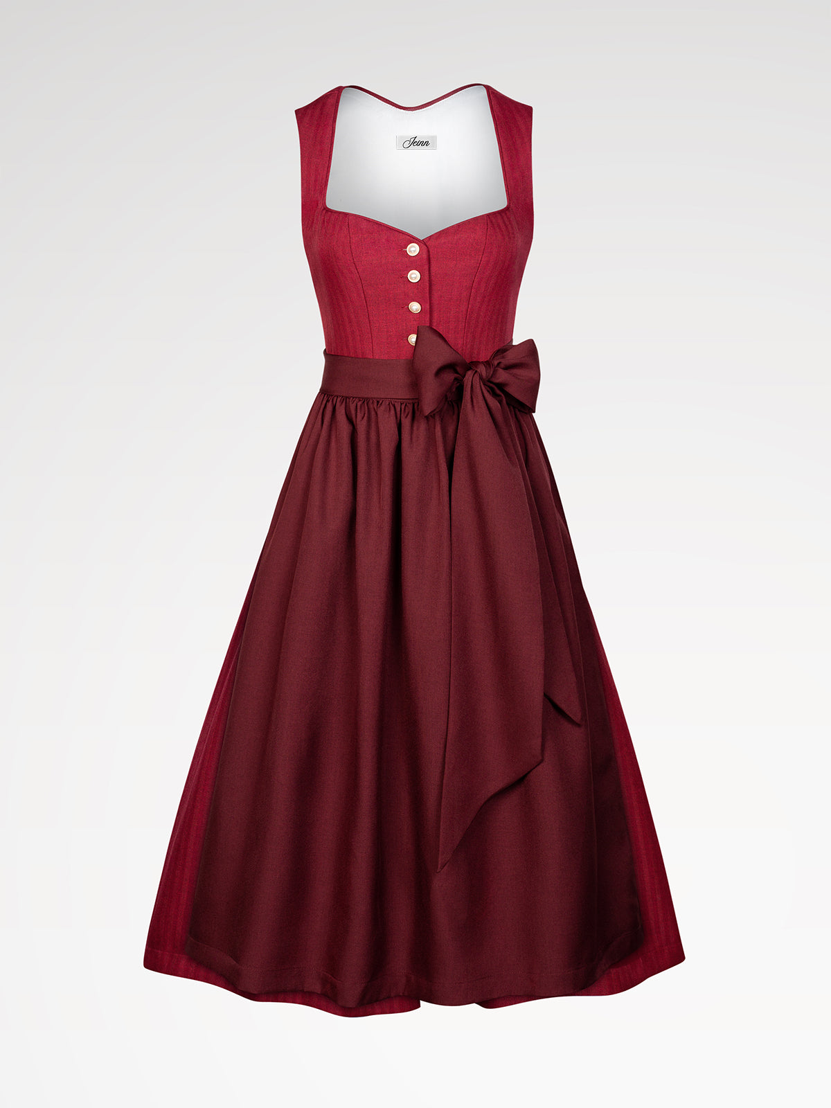 Ladies red button dirndl