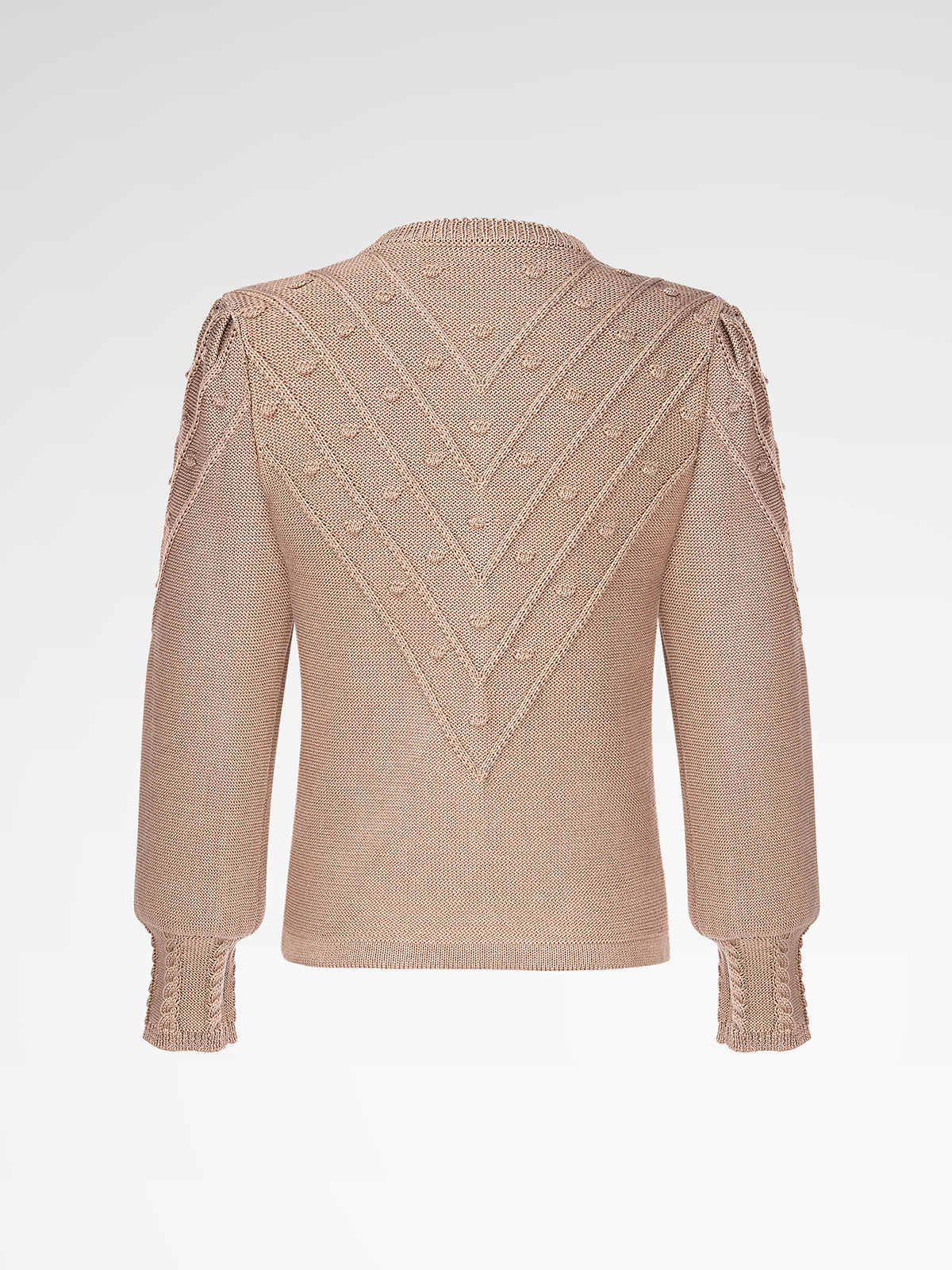 Ladies wide buttons cream rope