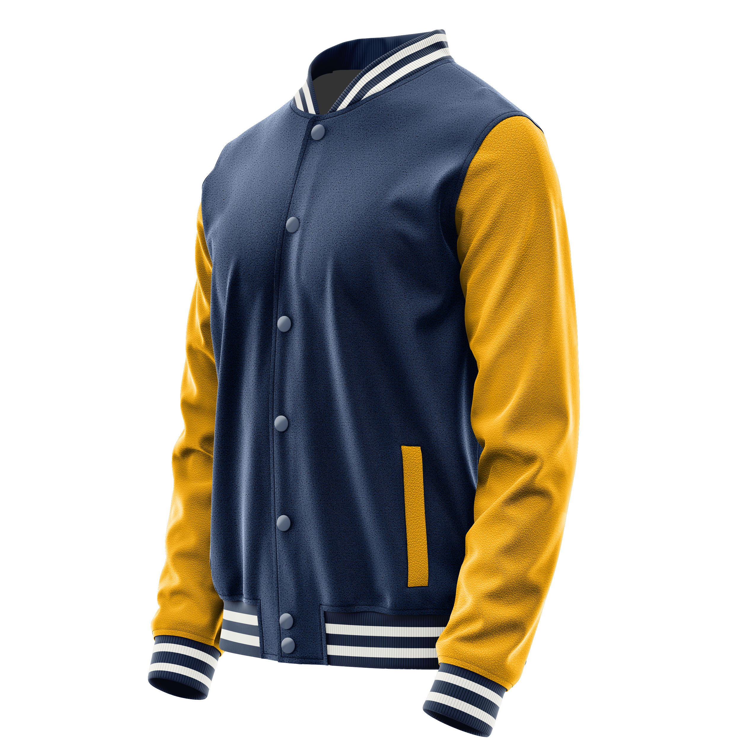 Blau & Gelb Leder Collegejacke JG10191018