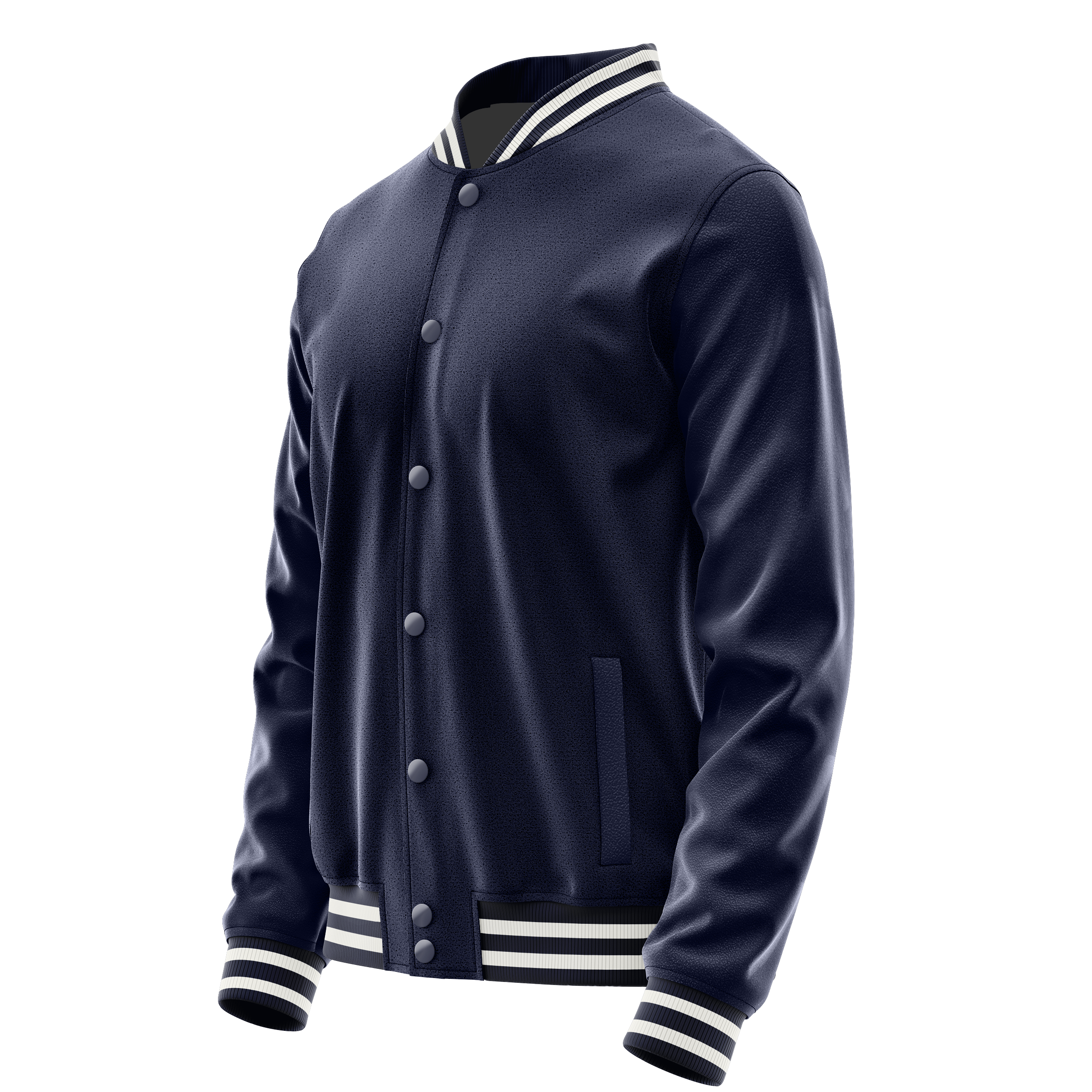 Marineblau & Marineblau Leder Collegejacke JG11111118