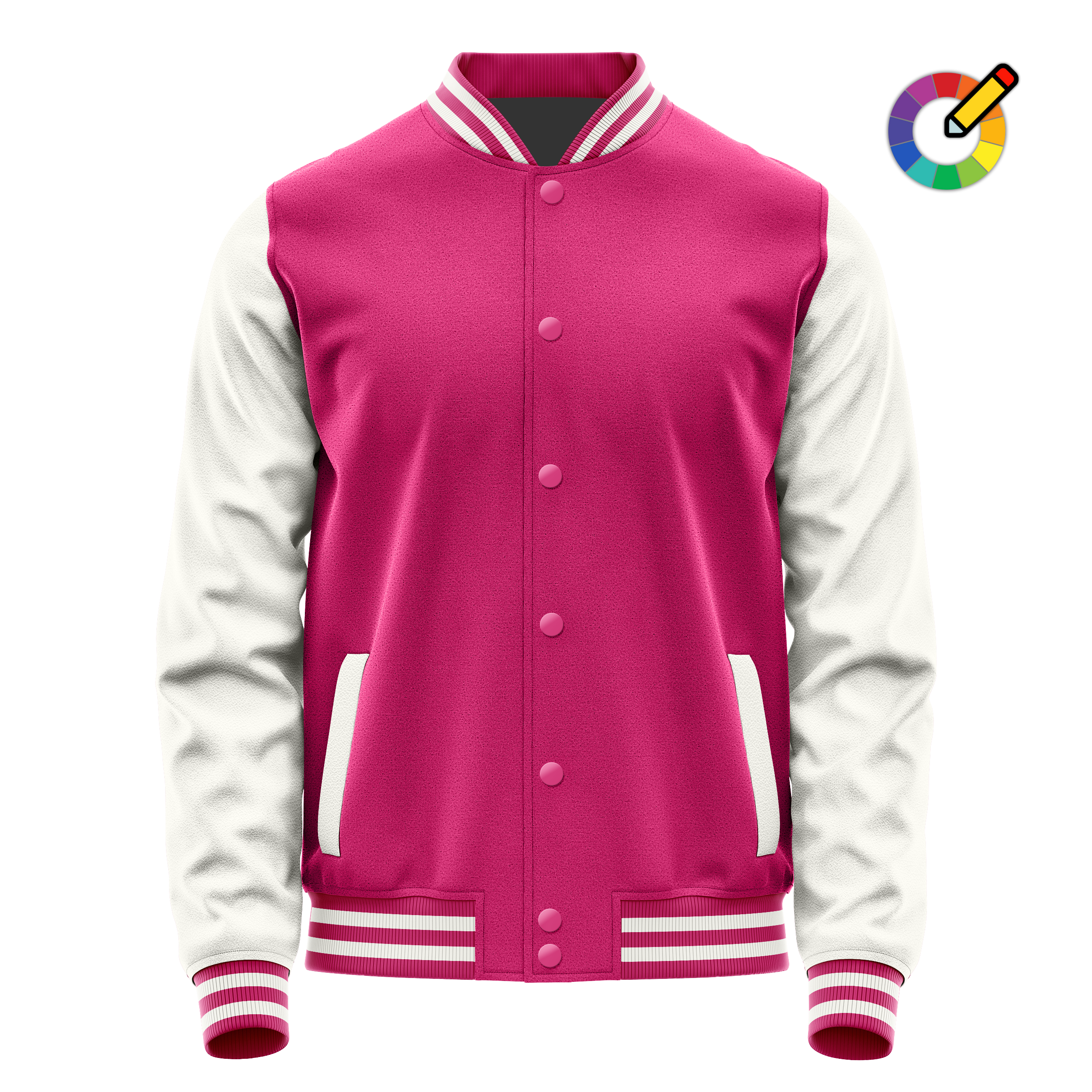 Rosa & Weiß Leder Collegejacke JG13181318