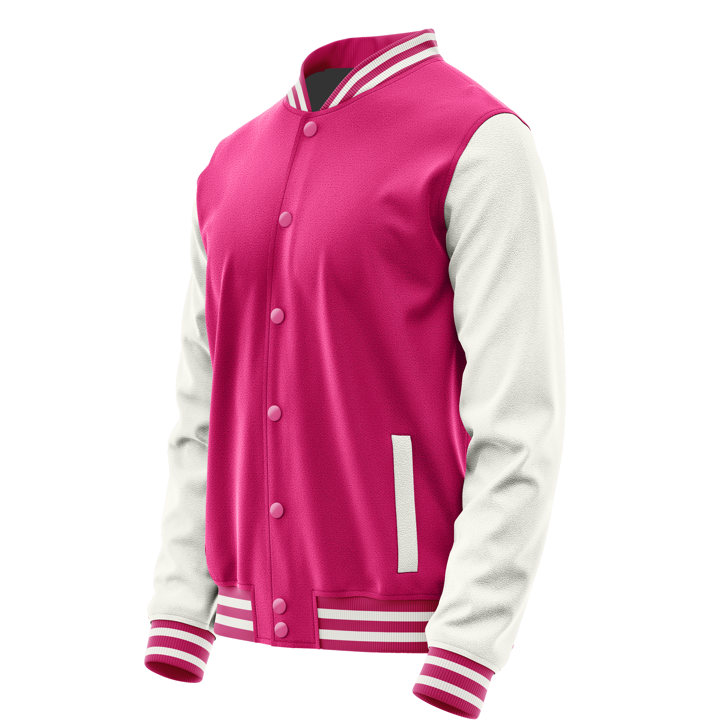 Rosa & Weiß Leder Collegejacke JG13181318
