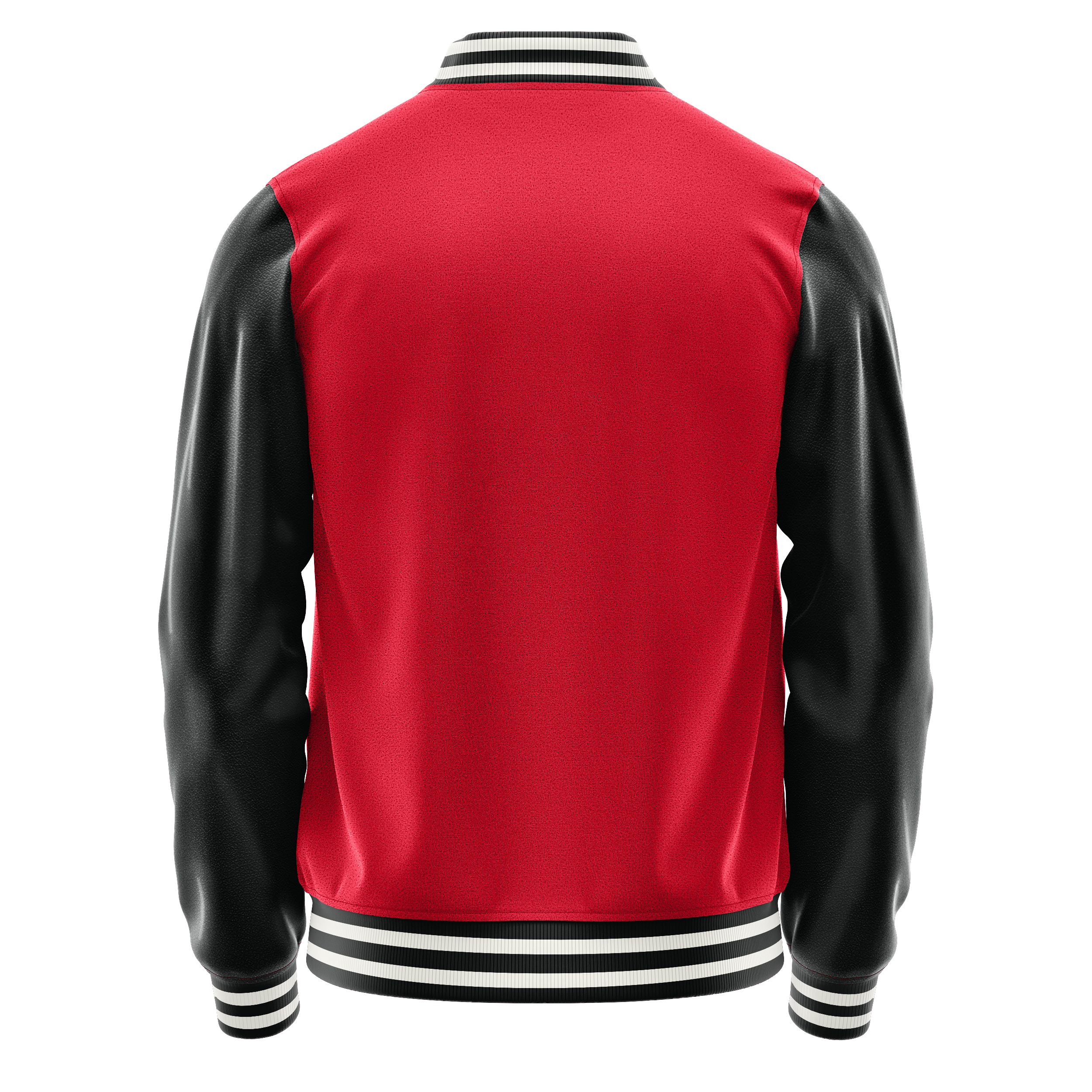 Rot & Schwarz Leder Collegejacke JG14171718