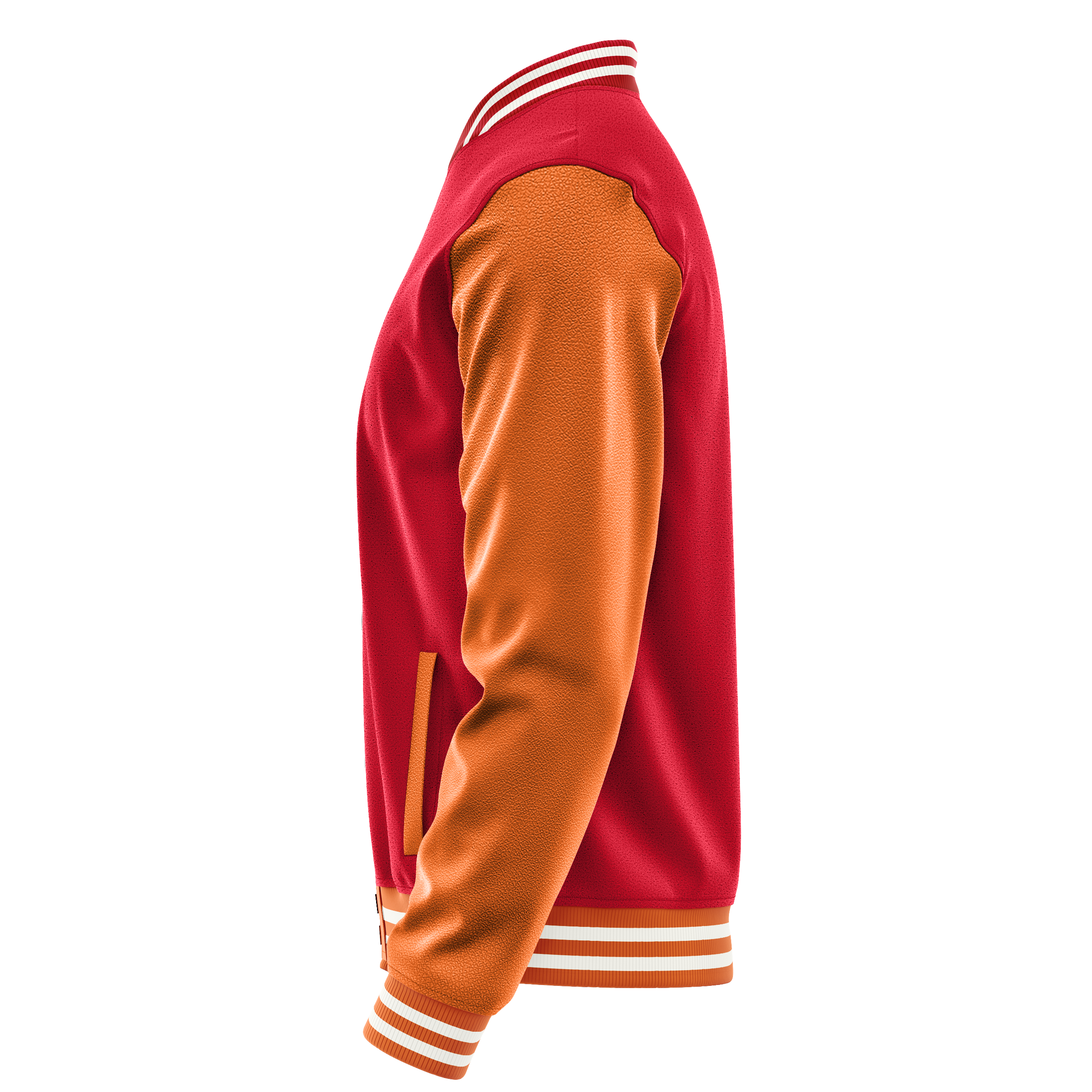 Rot & Orange Leder Collegejacke JG14281418(2818)