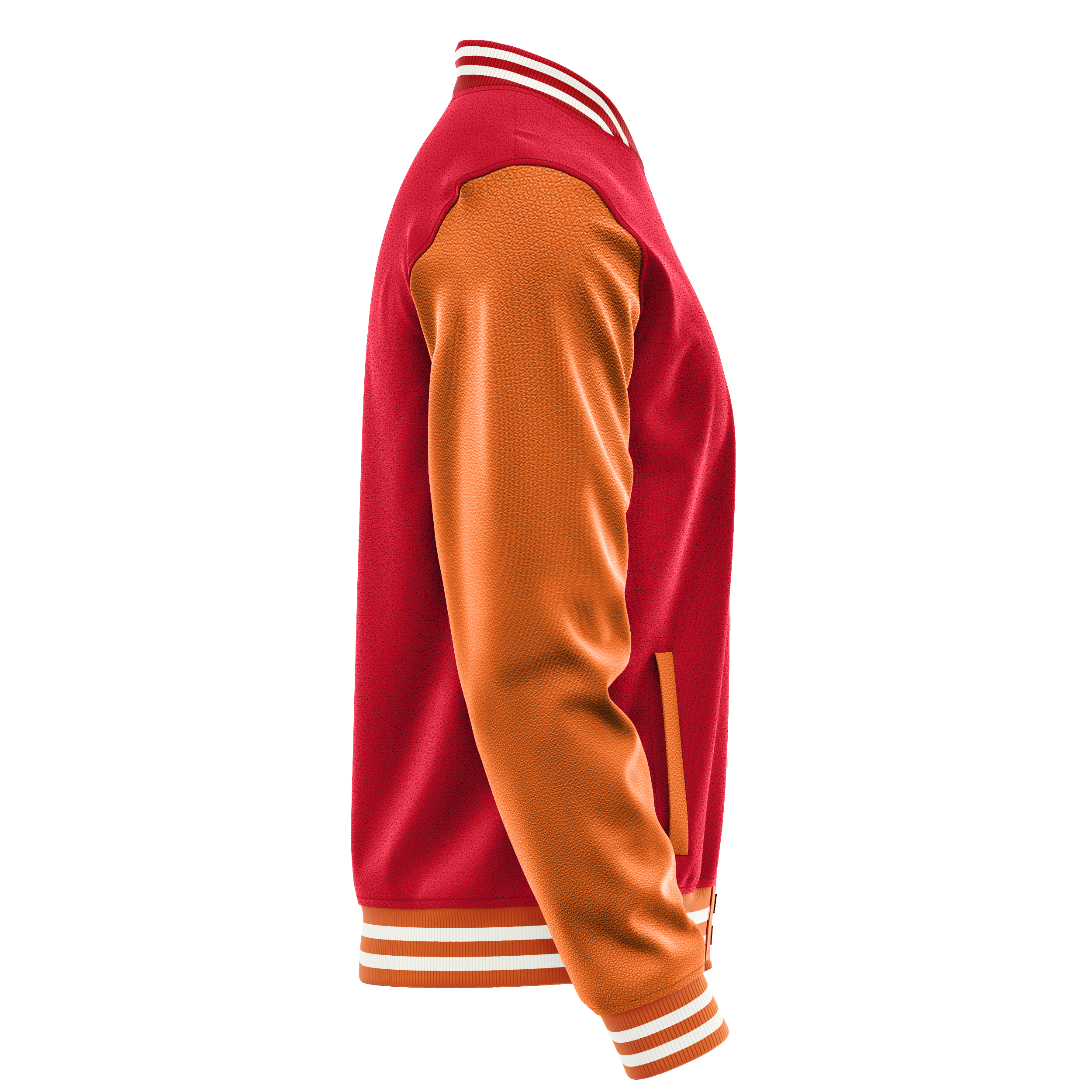 Rot & Orange Leder Collegejacke JG14281418(2818)
