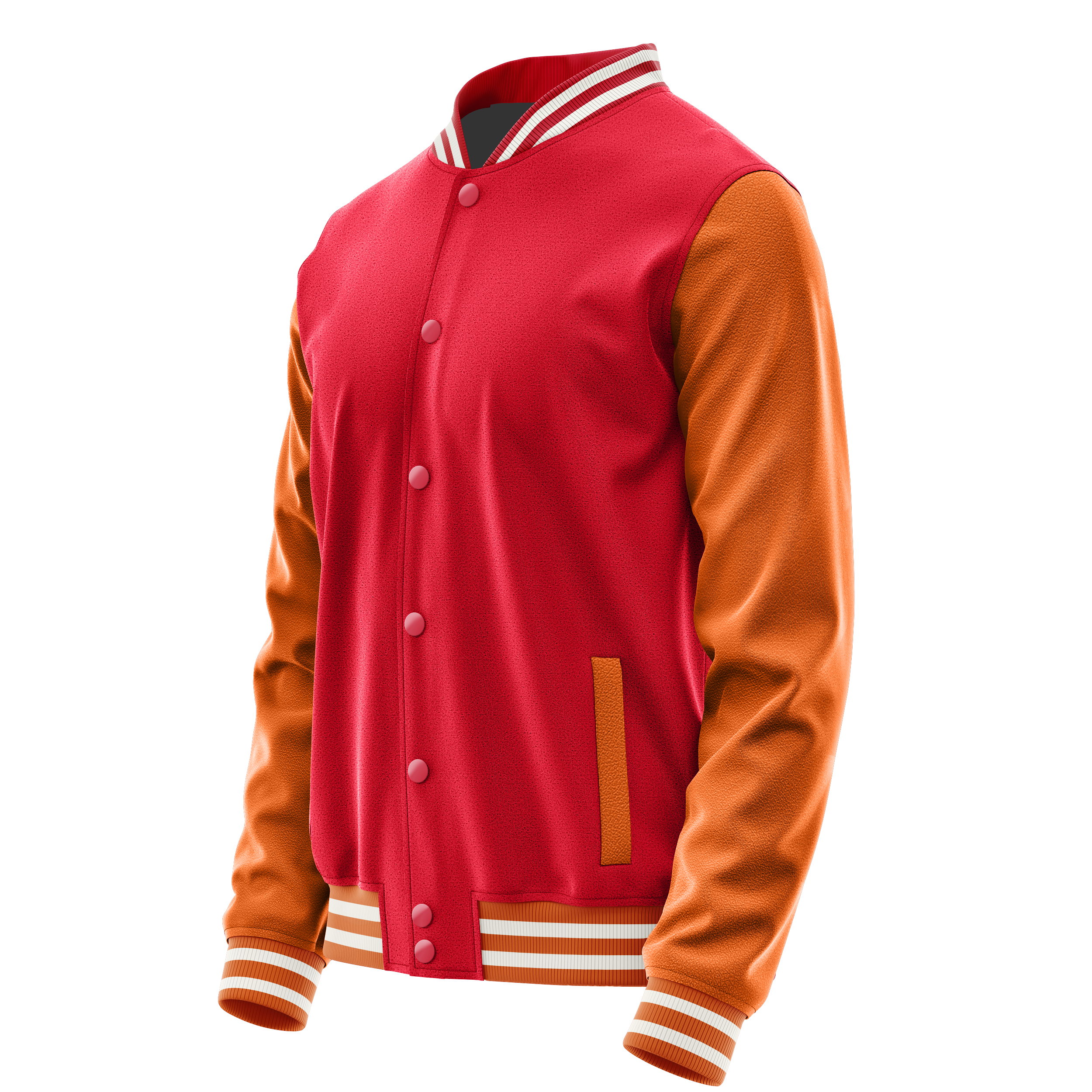 Rot & Orange Leder Collegejacke JG14281418(2818)