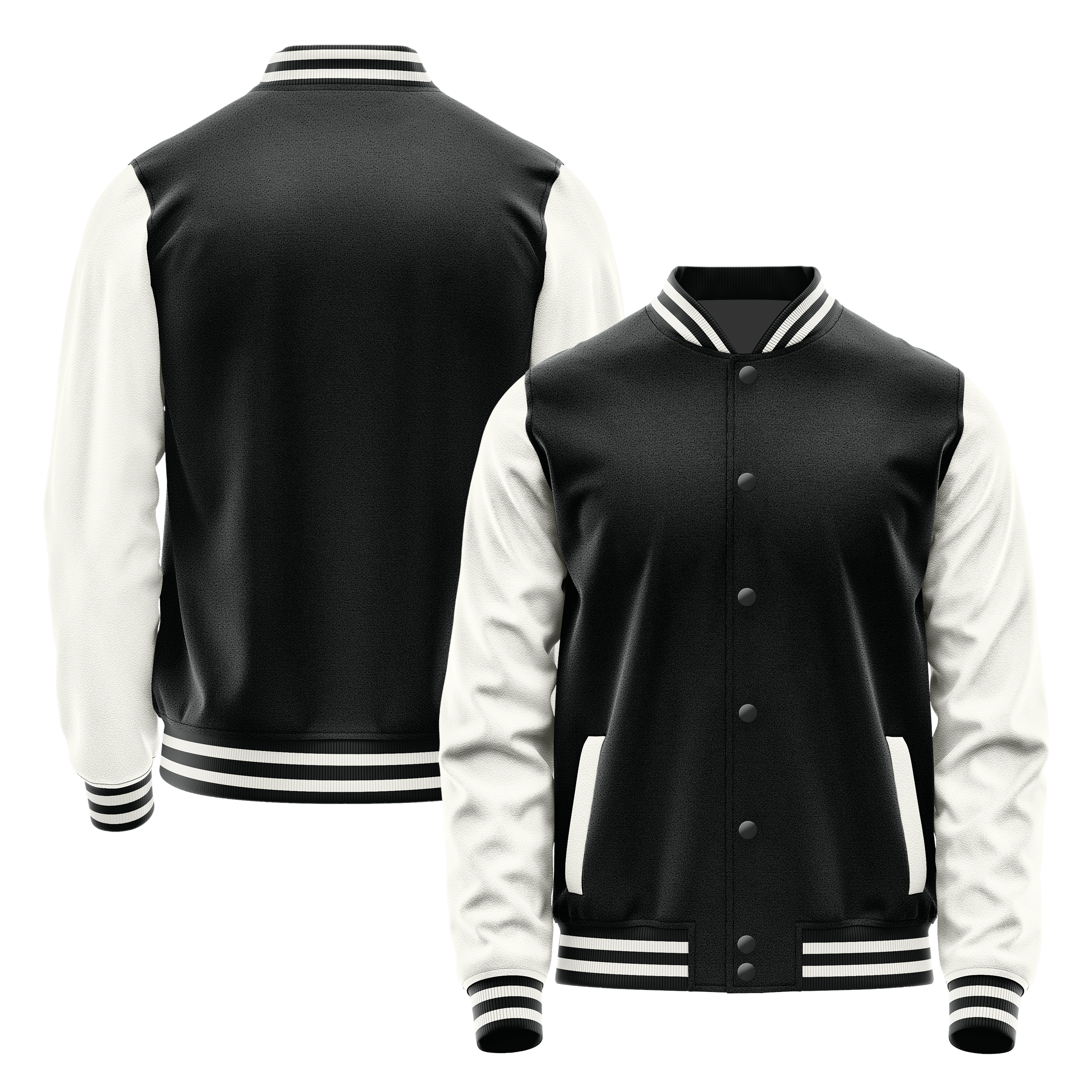 Schwarz & Weiß Leder Collegejacke JG17181718