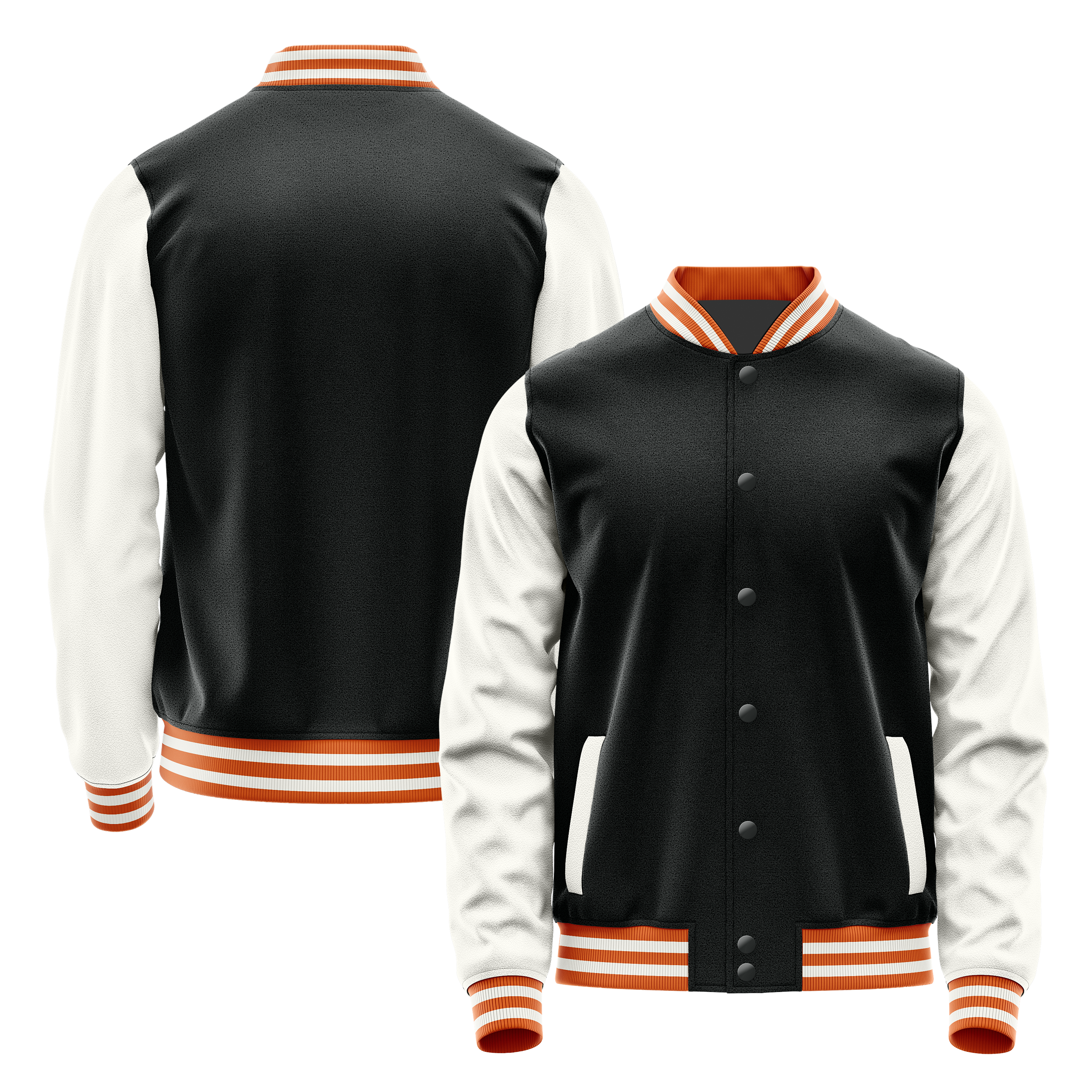 Schwarz & Weiß Leder Collegejacke JG17182818