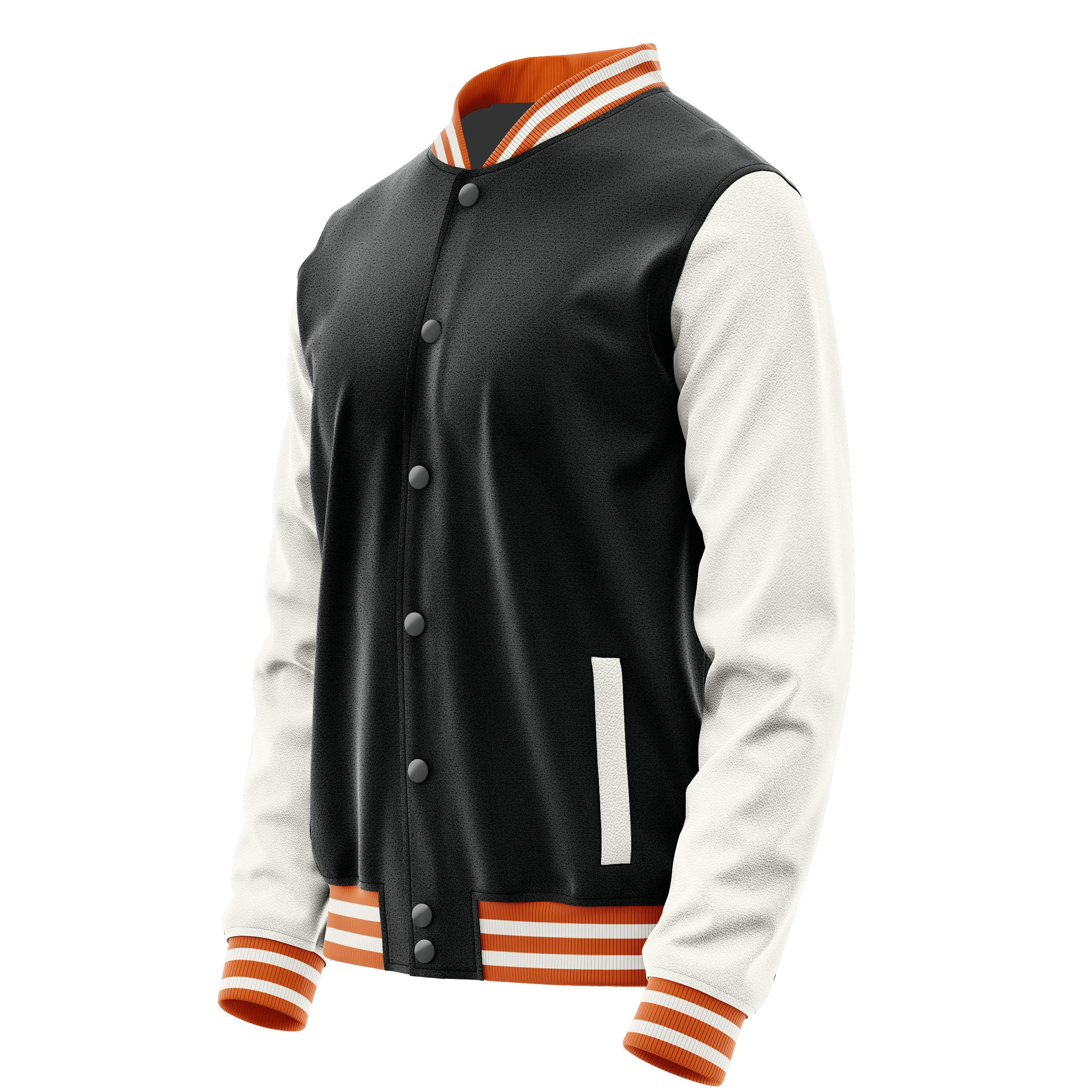 Schwarz & Weiß Leder Collegejacke JG17182818