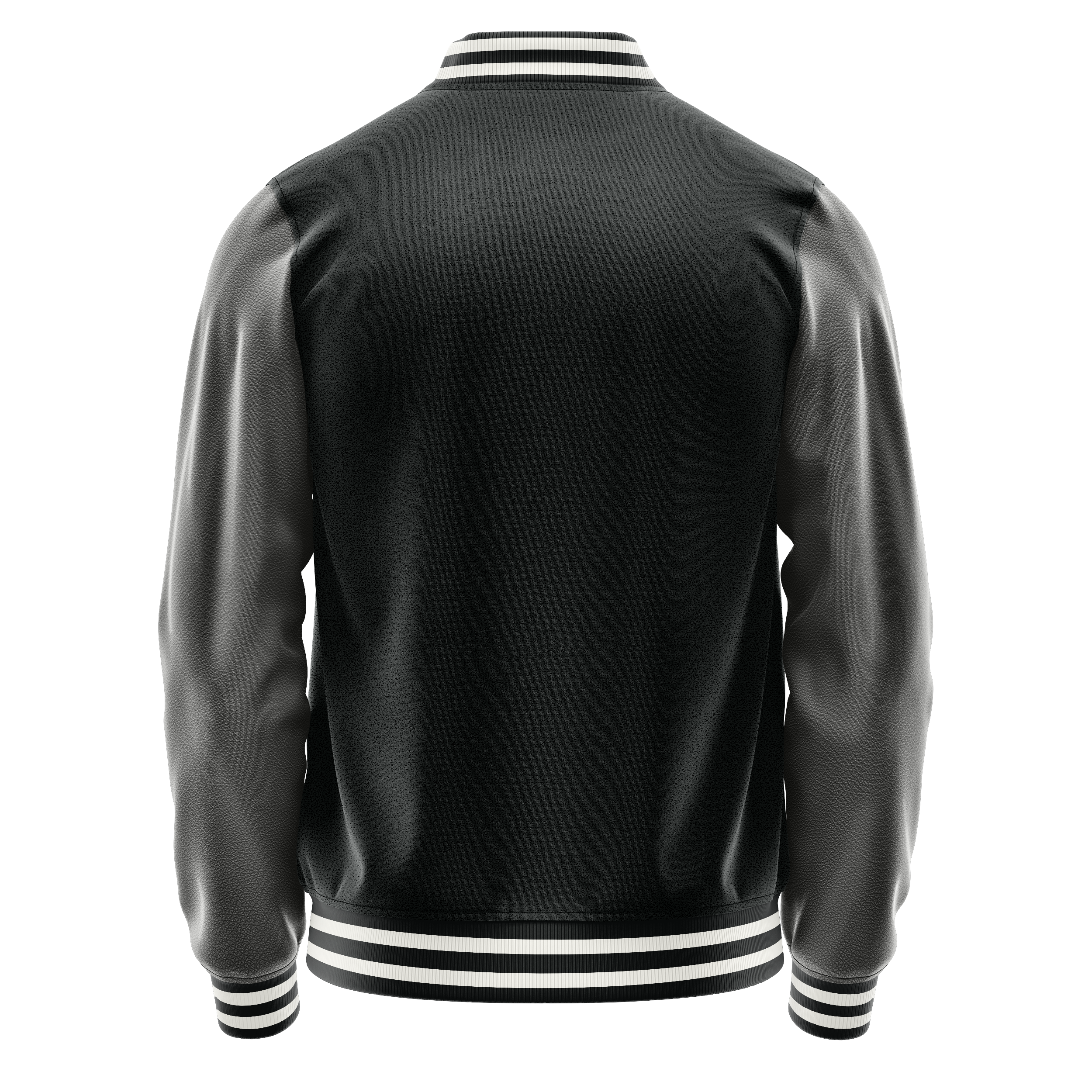 Schwarz & Dunkelgrau Leder Collegejacke JG17201718